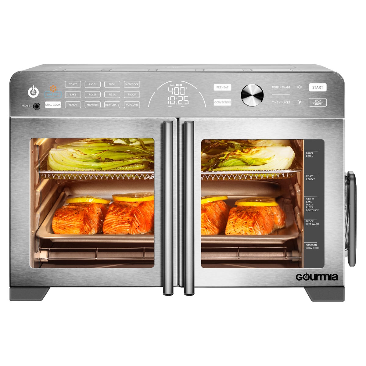 Gourmia XL 13-In-1 French Door Countertop Oven with Air Fry and Temperature Probe