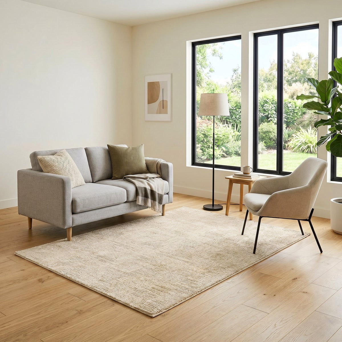 Gertmenian Avalon Rug Collection, Liora Cream 6 ft. 6 in. x 9 ft.