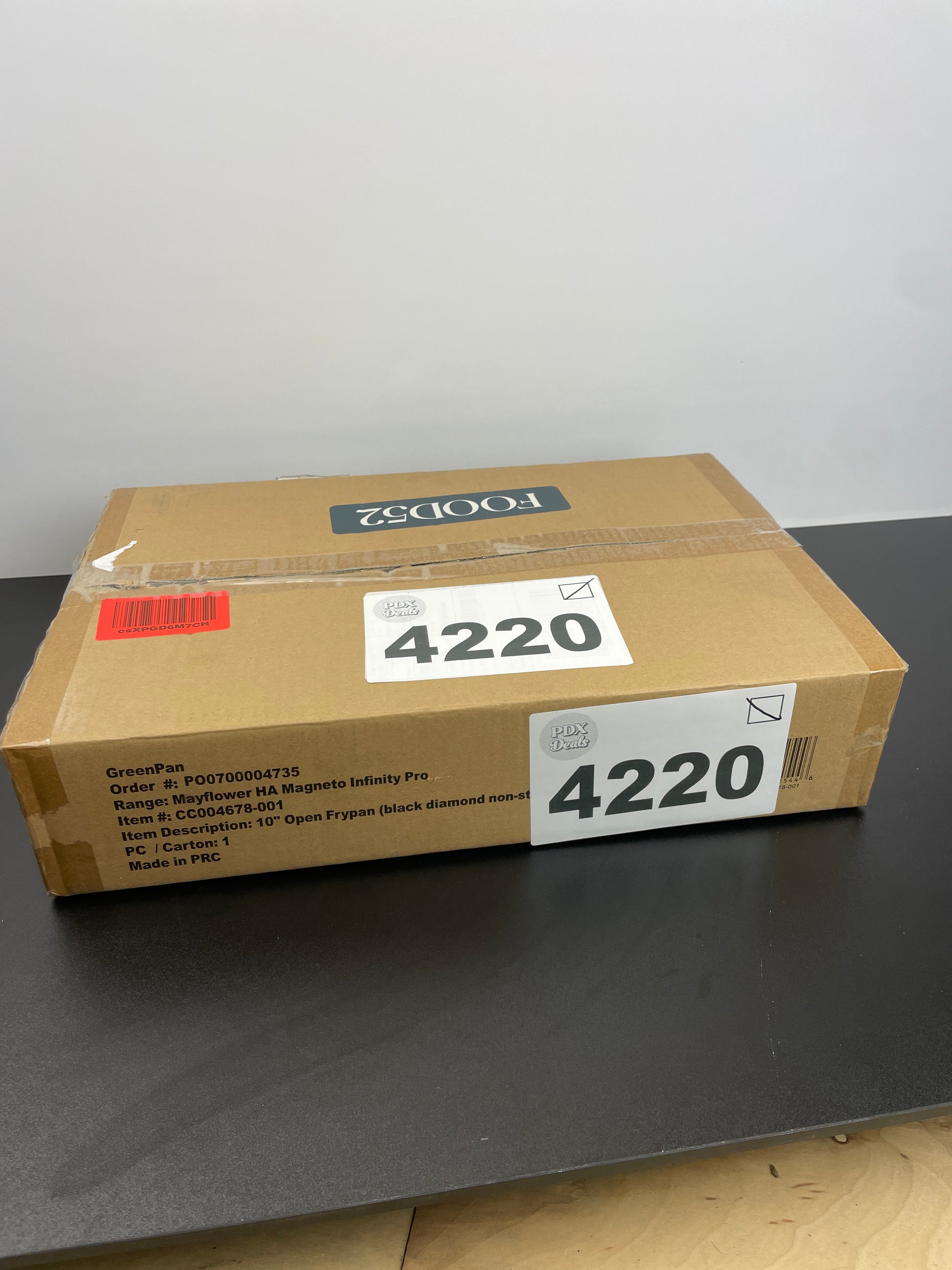 GreenPan Mayflower Pro Hard Anodized Healthy Ceramic Nonstick, 10" Frying Pan Skillet, Vintage Wood Handle, PFAS-Free, Induction, Charcoal Gray - Retail $58