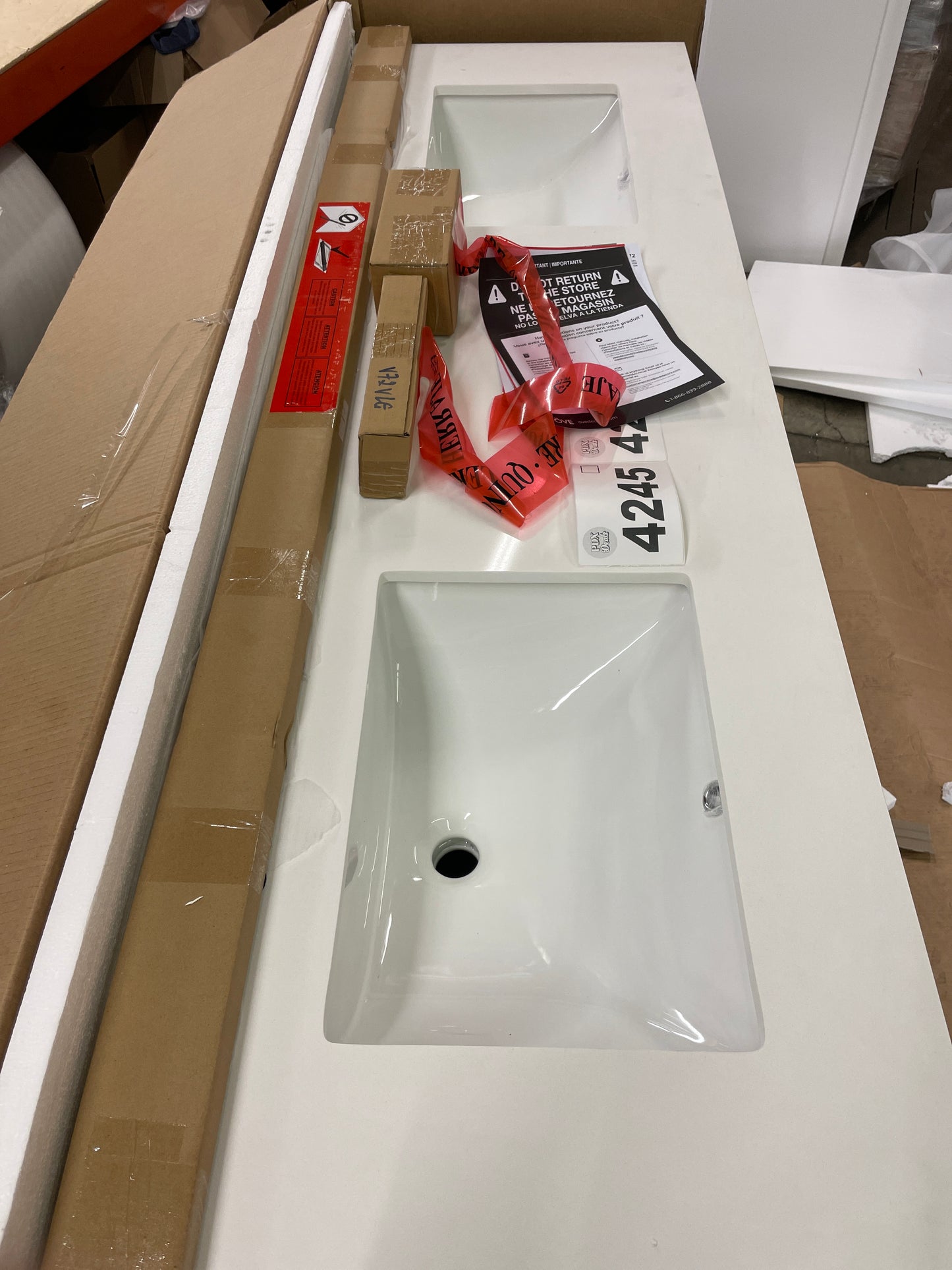 NEW - OVE Decors 72" Kaya Bath Vanity in Gray - Retail $1999