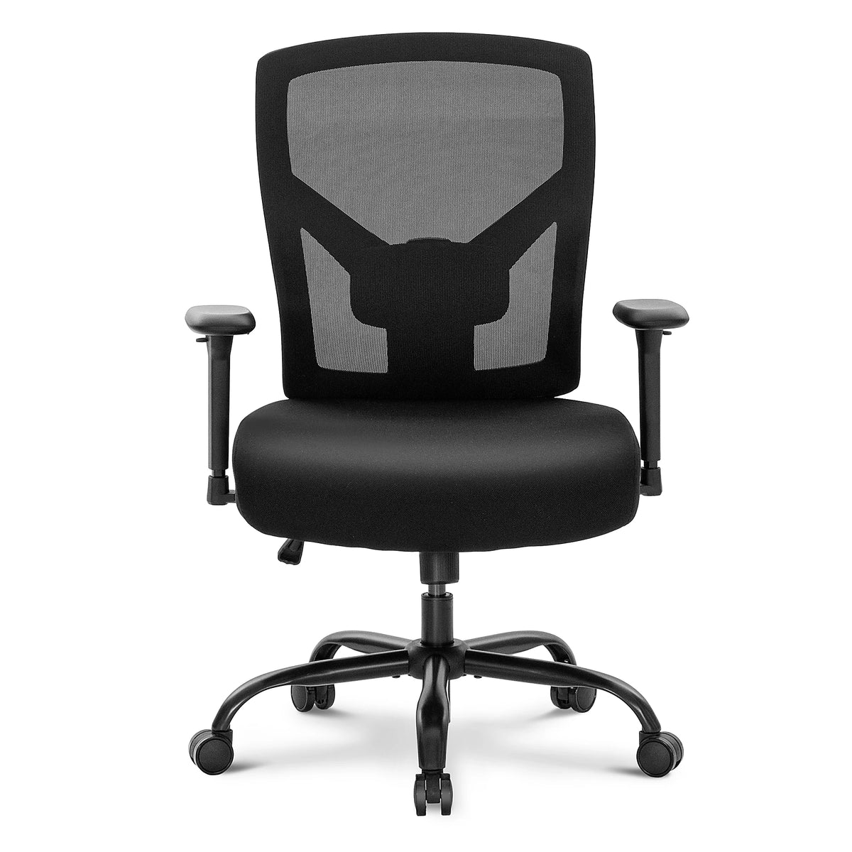 ALPHA HOME Heavy-Duty Ergonomic Mesh High-Back Big & Tall Executive Office Chair With Lumbar Support, Black
