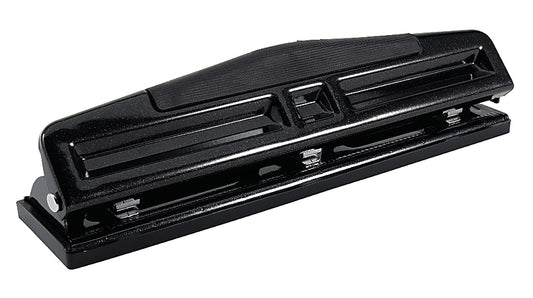 Office Depot® Brand 3-Hole Adjustable Punch, Black