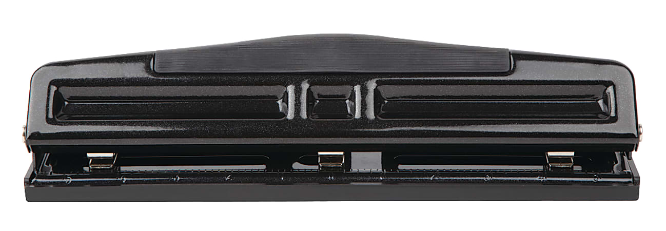 Office Depot® Brand 3-Hole Adjustable Punch, Black