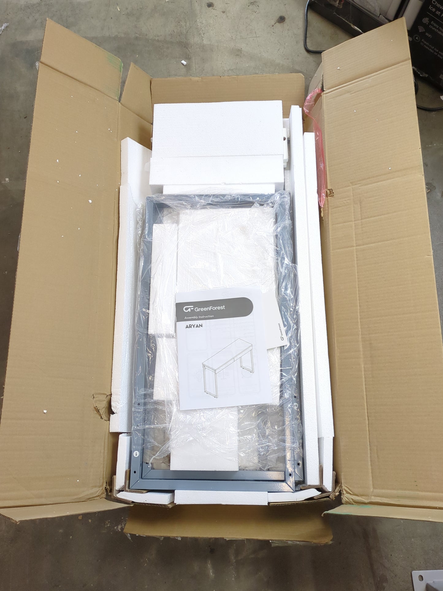 GreenForest Vanity Desk with 2 Drawers Glossy White 39 inch Modern Home Office Computer Desk Makeup Dressing Console Table with Metal Silver Legs for Small Spaces,Silver - Retail $159