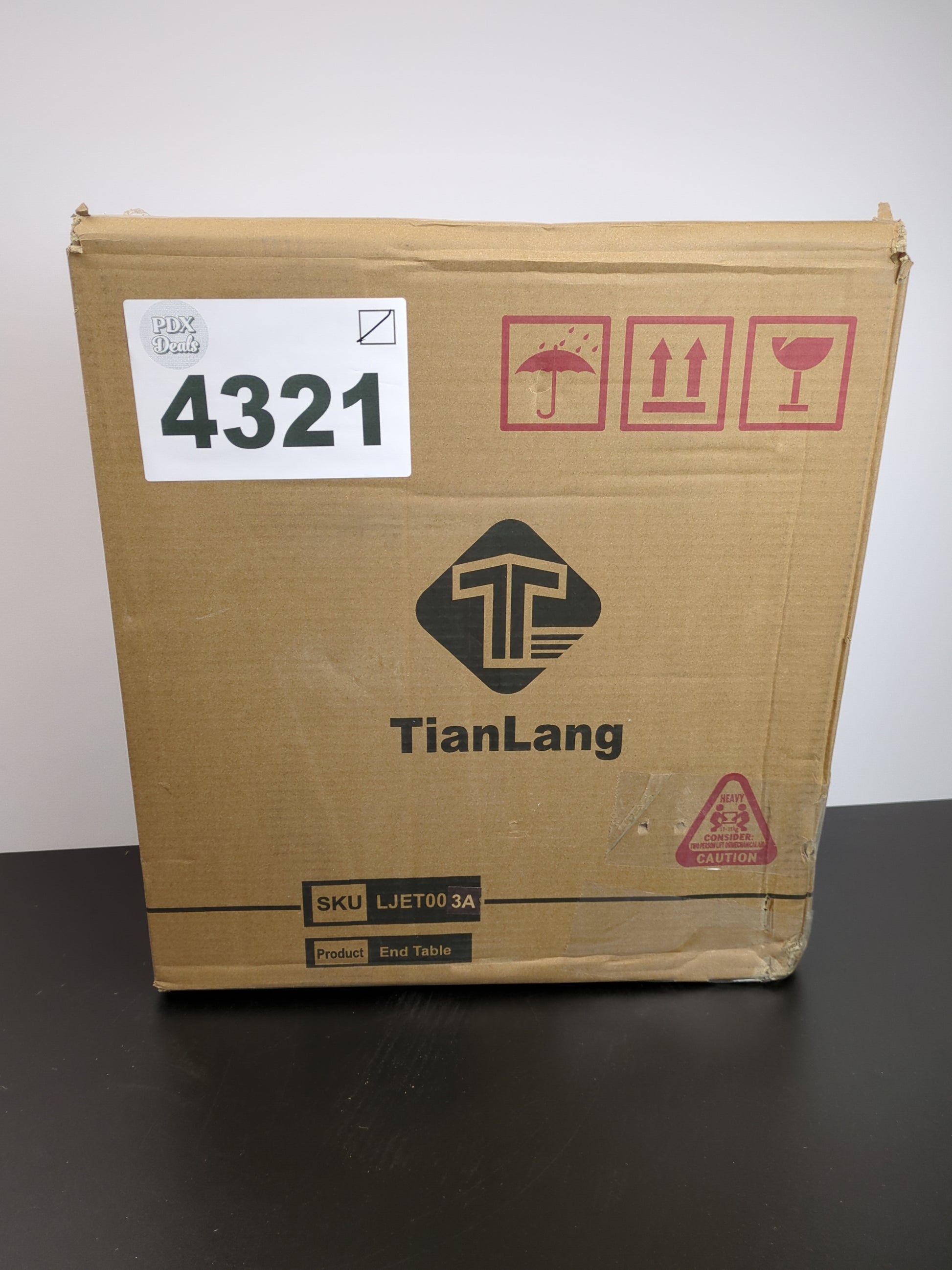 Tianlang Mid Century Nightstand with 2 Storage Drawer, Industrial Side End Table, Rustic Bedside Table for Bedroom, Living Room, Stable Wooden Legs, Easy Assemble, Retro Brown LJET003A - Retail $74