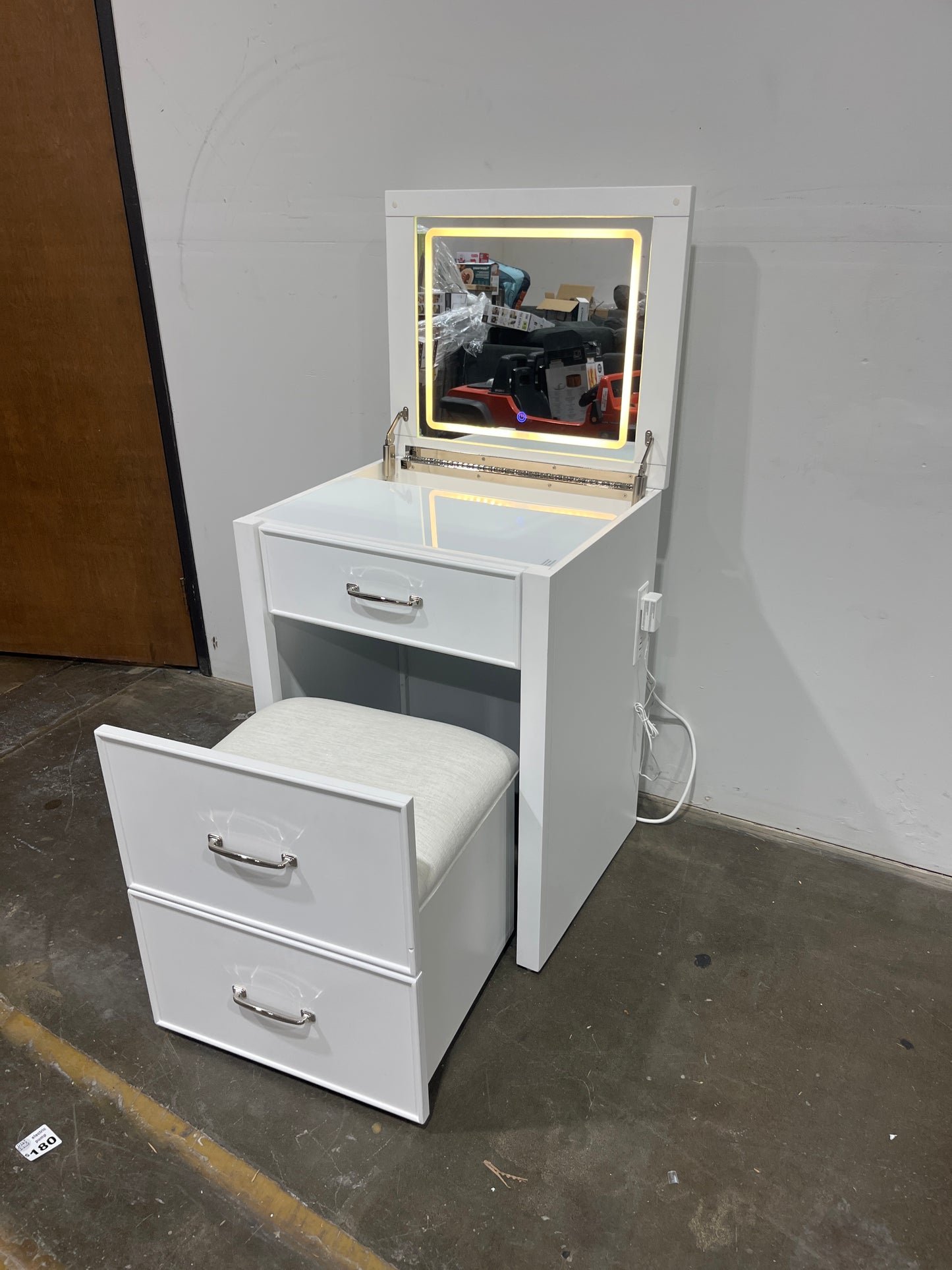 Odessa Lift-top Vanity with LED Lighted Mirror