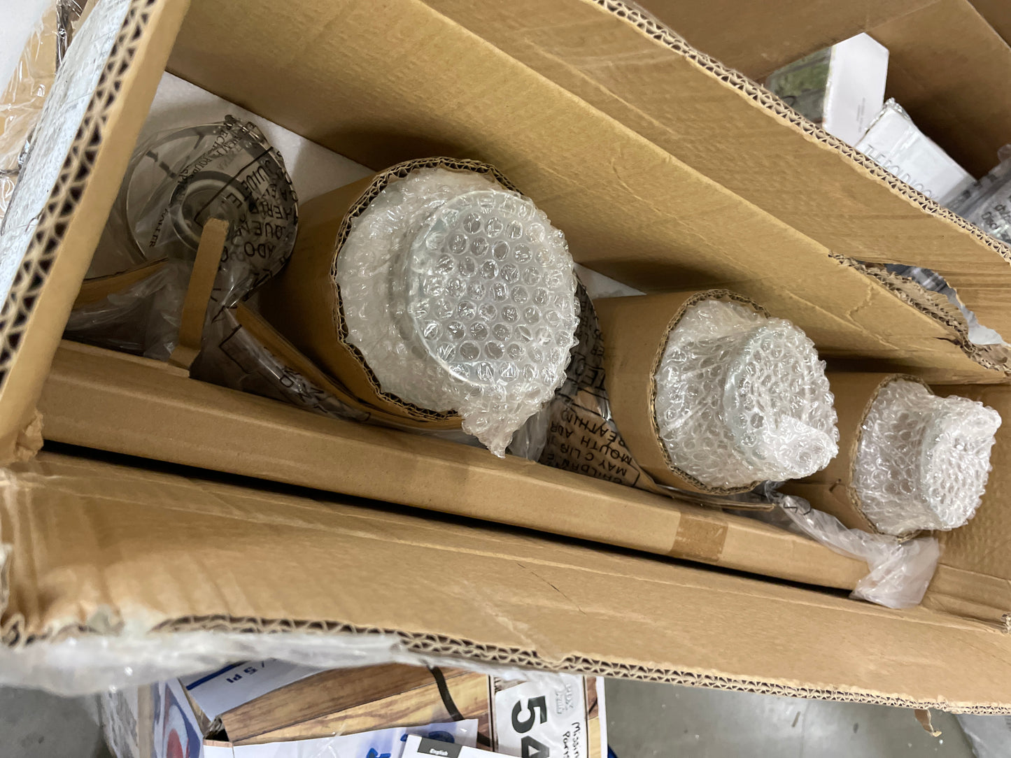 Calhoun Collection 3-Light Clear Glass Farmhouse Bath Vanity Light Brushed Nickel - Retail $104