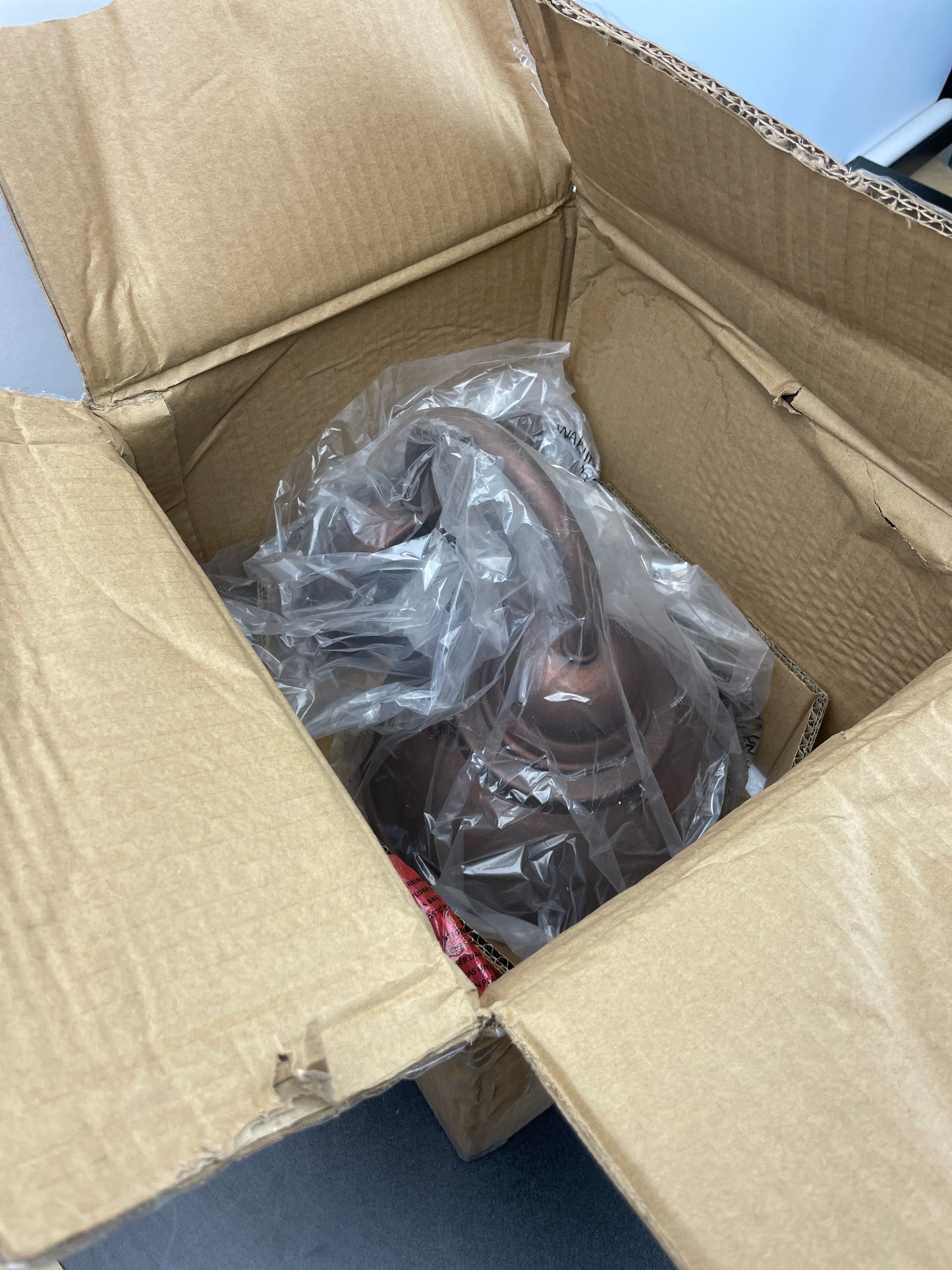 Sea Gull Lighting 8870-44 Sebring One-Light Outdoor Wall Lantern with Clear Seeded Glass Diffuser, Weathered Copper Finish - Retail $51