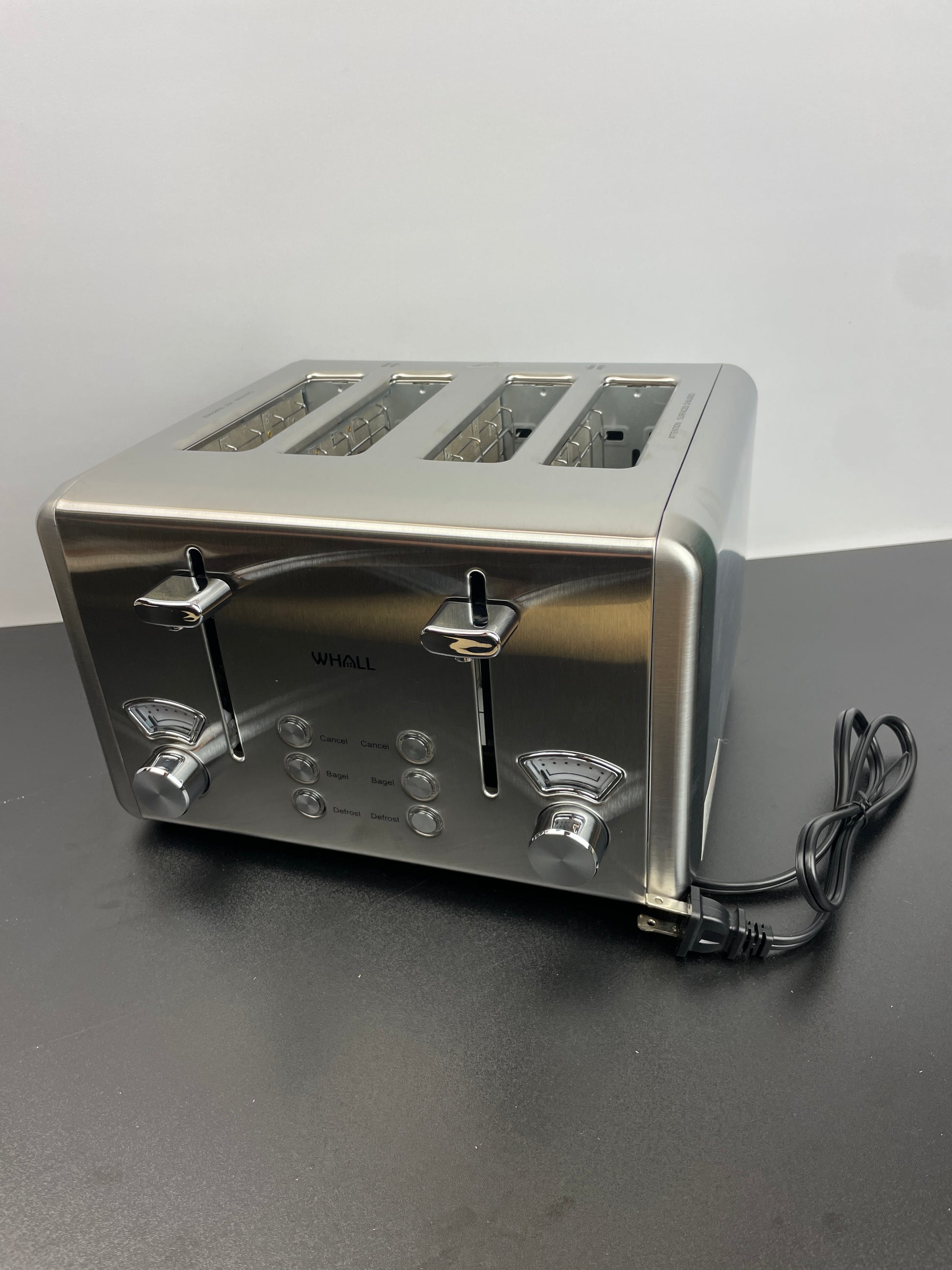 WHALL Toaster Stainless Steel, 6 Bread Shade Settings, Bagel/Defrost/Cancel Function, 1.5in Wide Slot, High Lift Lever, Removable Crumb Tray, for Various Bread Types - Retail $199