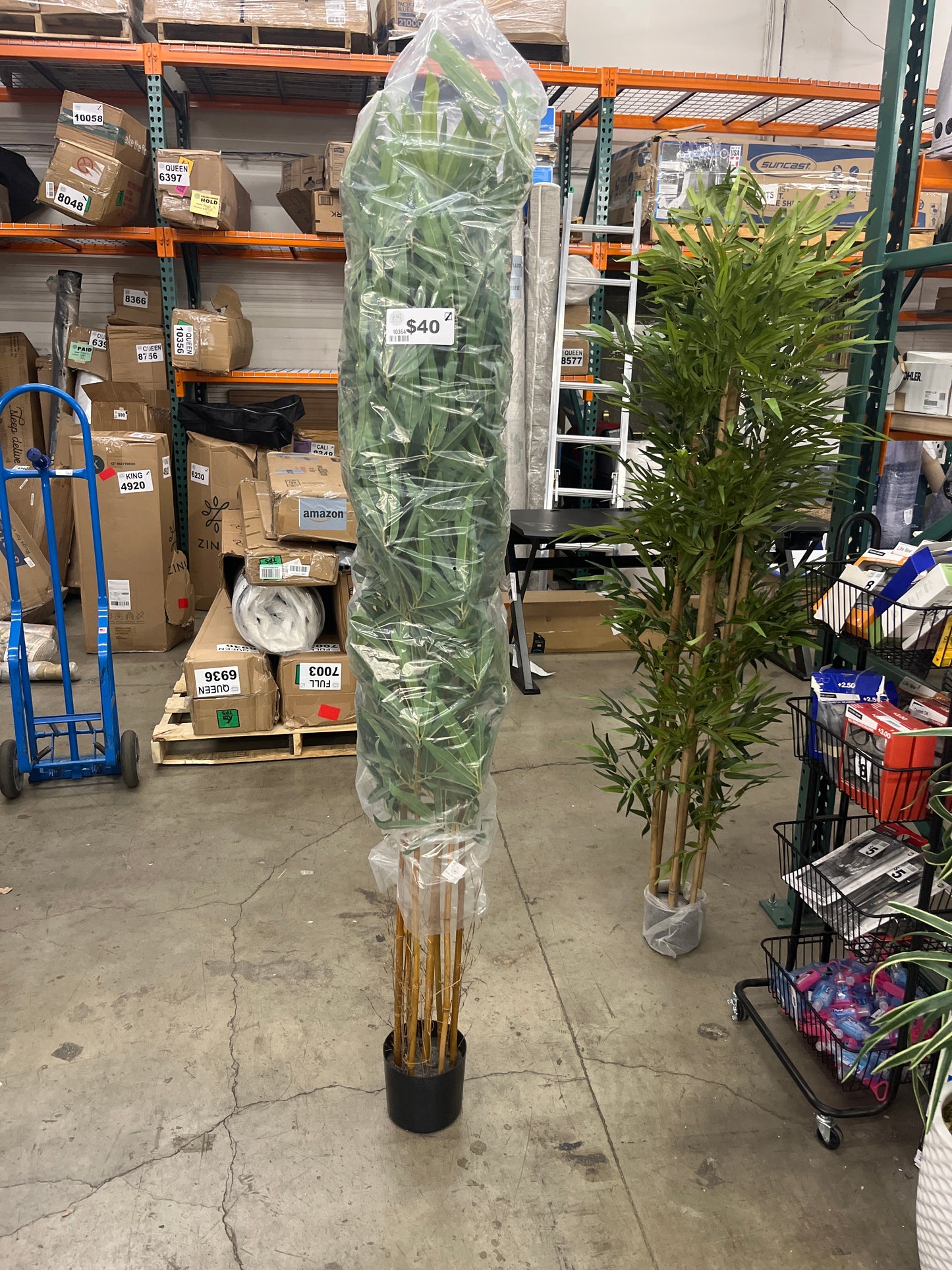 Artificial Bamboo Tree - 6FT Fake Plant with Adjustable Leaves and Pot - Faux Plants Indoor for Home, Restaurant, or Office Décor by Pure Garden - Retail $80