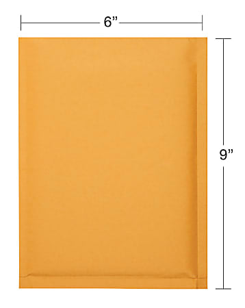 Office Depot® Brand Self-Sealing Bubble Mailers, Size 0, 6" x 9", Pack Of 25