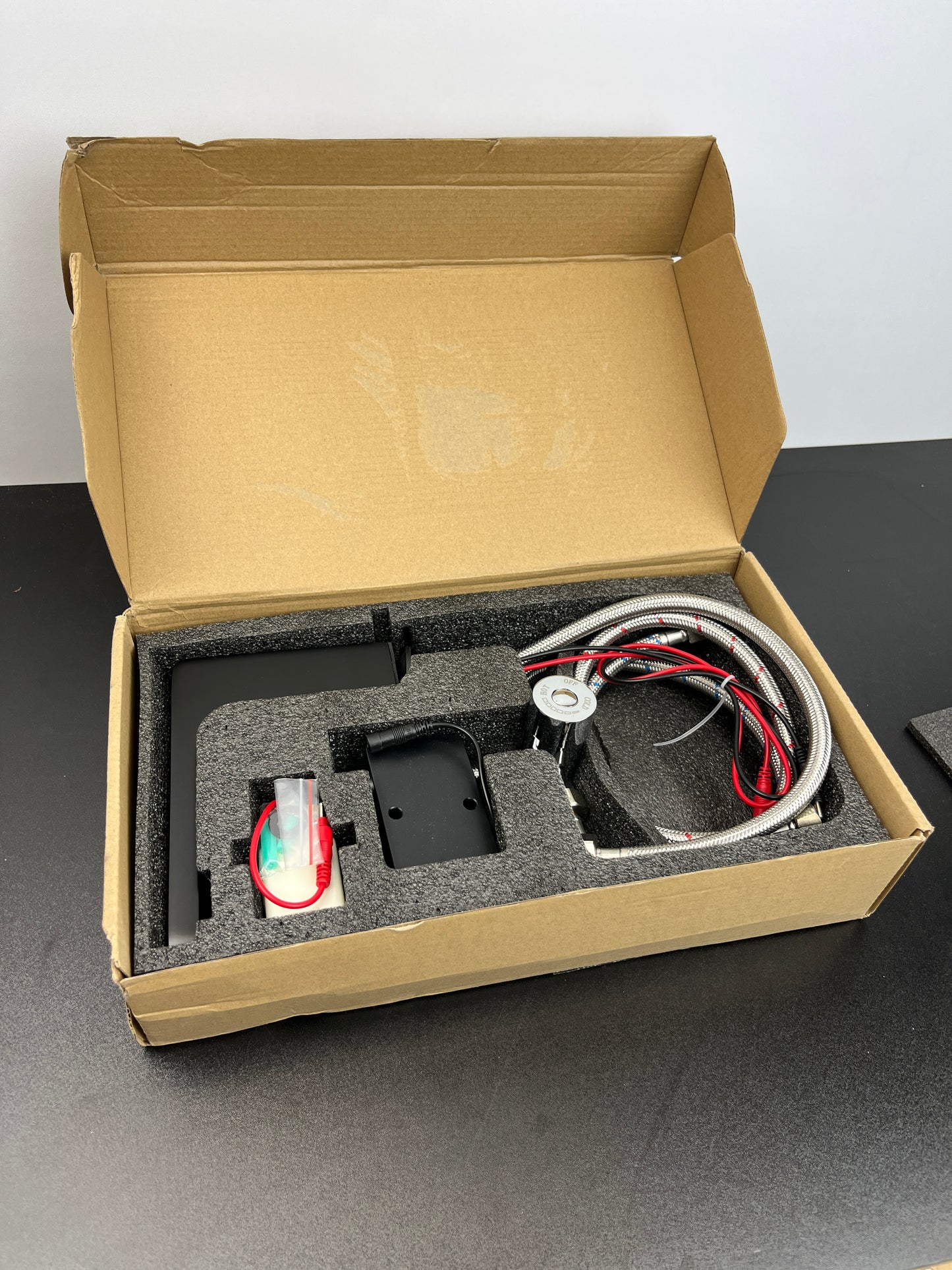 Automatic Sensor Touchless BathroomSink Faucet Hot and Cold Mixer Sensor Faucet with Control Box Vanity Faucets Hands Free Bathroom Water Tap with Control Box,Matte Black - Retail $128