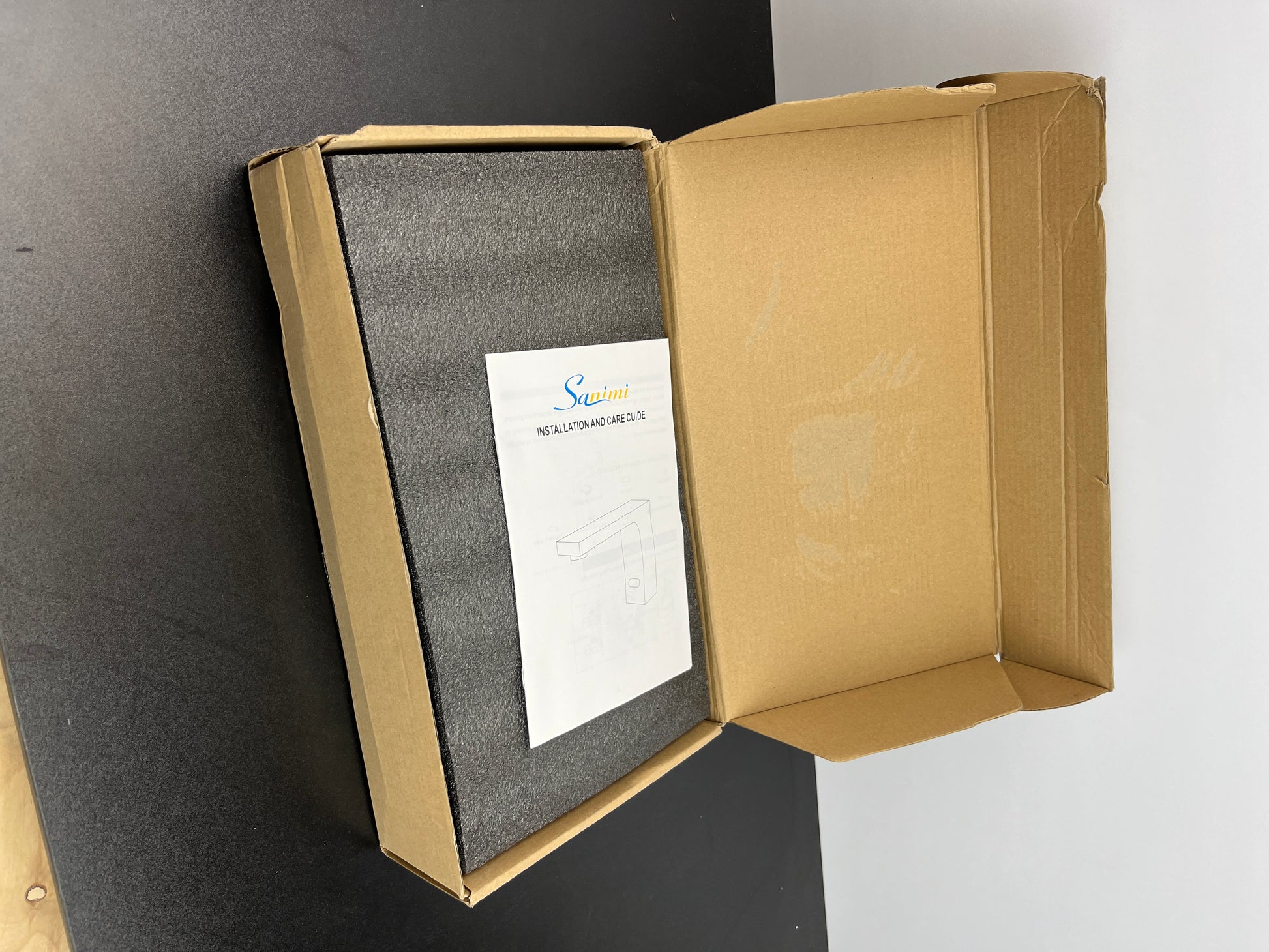 Automatic Sensor Touchless BathroomSink Faucet Hot and Cold Mixer Sensor Faucet with Control Box Vanity Faucets Hands Free Bathroom Water Tap with Control Box,Matte Black - Retail $128