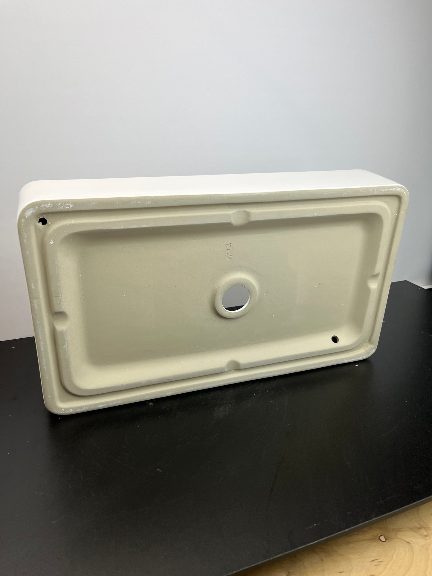 Neaylfe Rectangle Bathroom Vessel Sink, 16"X12" White Bathroom Sink Above Counter, Porcelain Ceramic Lavatory Vanity Sink Art Basin - Retail $99