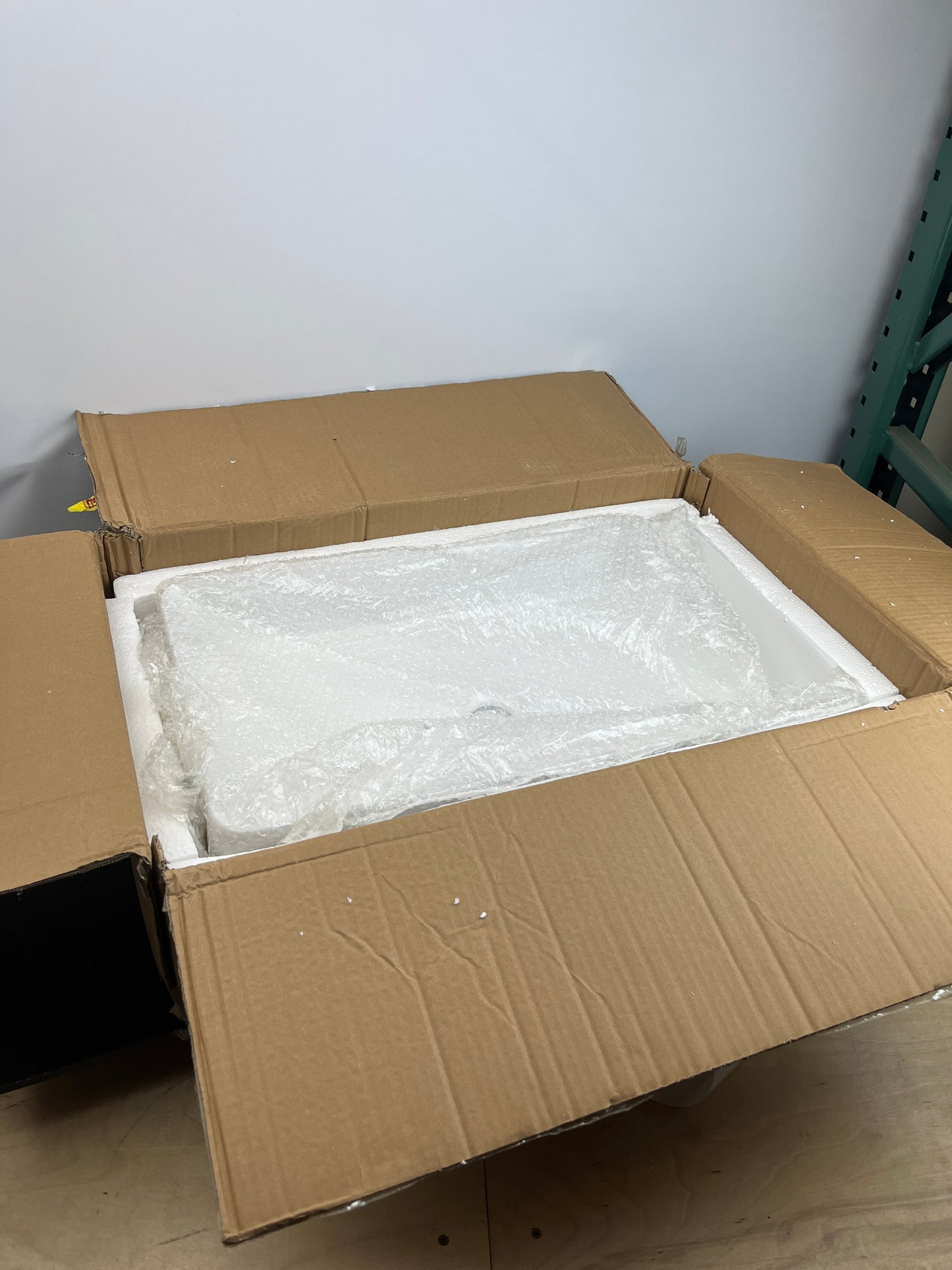 Neaylfe Rectangle Bathroom Vessel Sink, 16"X12" White Bathroom Sink Above Counter, Porcelain Ceramic Lavatory Vanity Sink Art Basin - Retail $99