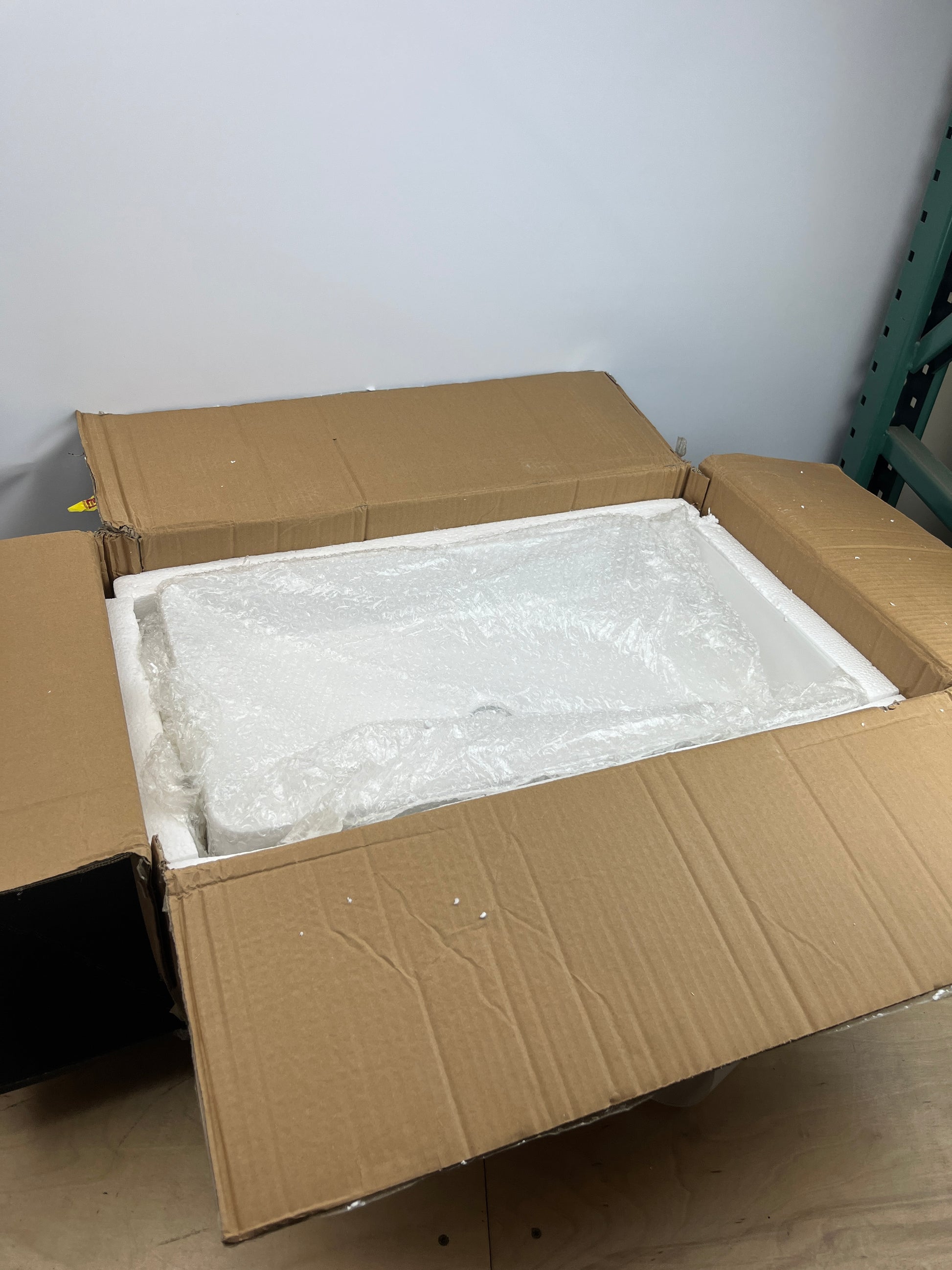 Neaylfe Rectangle Bathroom Vessel Sink, 16"X12" White Bathroom Sink Above Counter, Porcelain Ceramic Lavatory Vanity Sink Art Basin - Retail $99