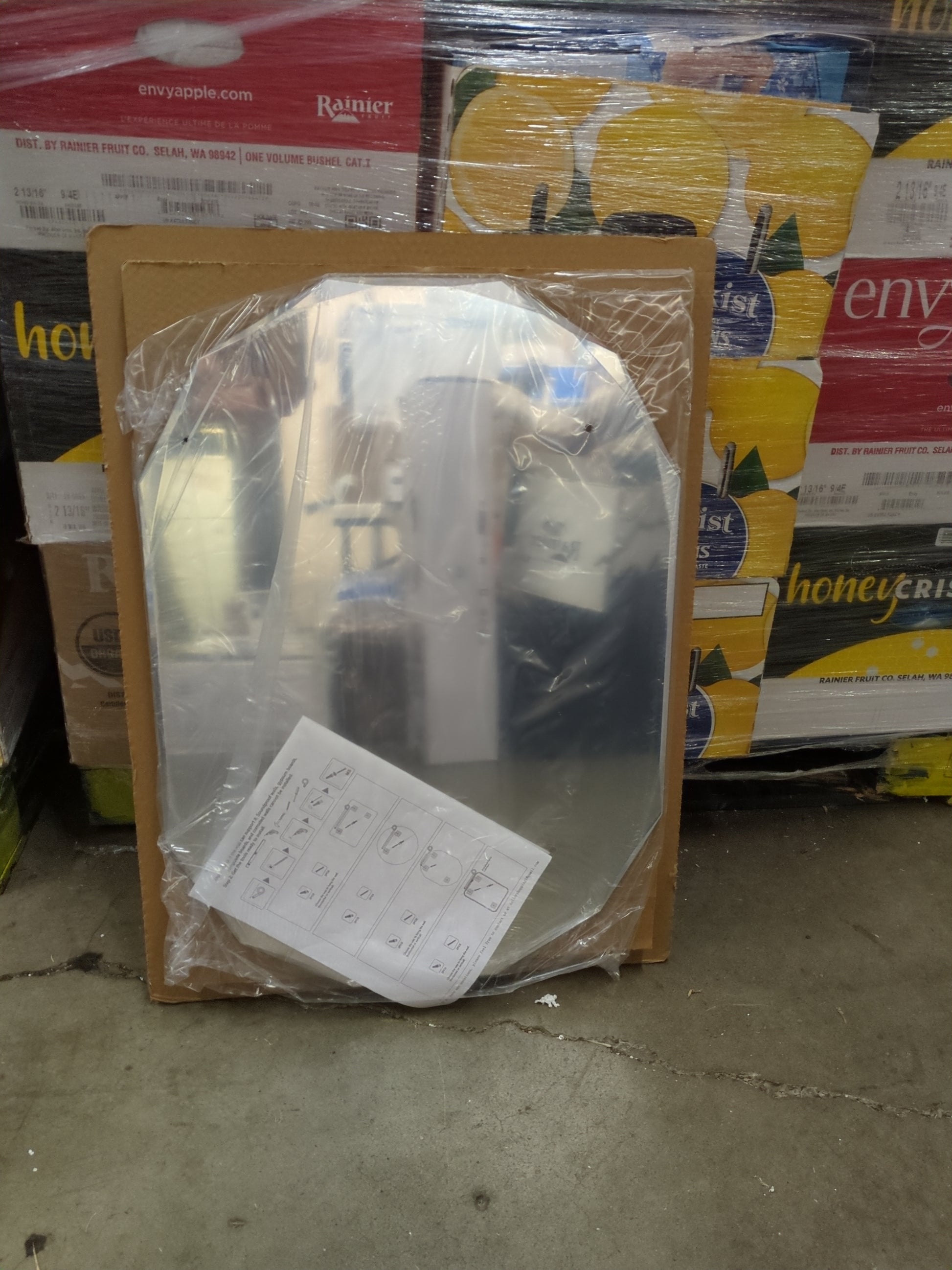 SNUGACE Single Beveled Edge Frameless Wall Mount Bathroom Vanity Mirror, 24â€ X 36â€|Silver| - Retail $85