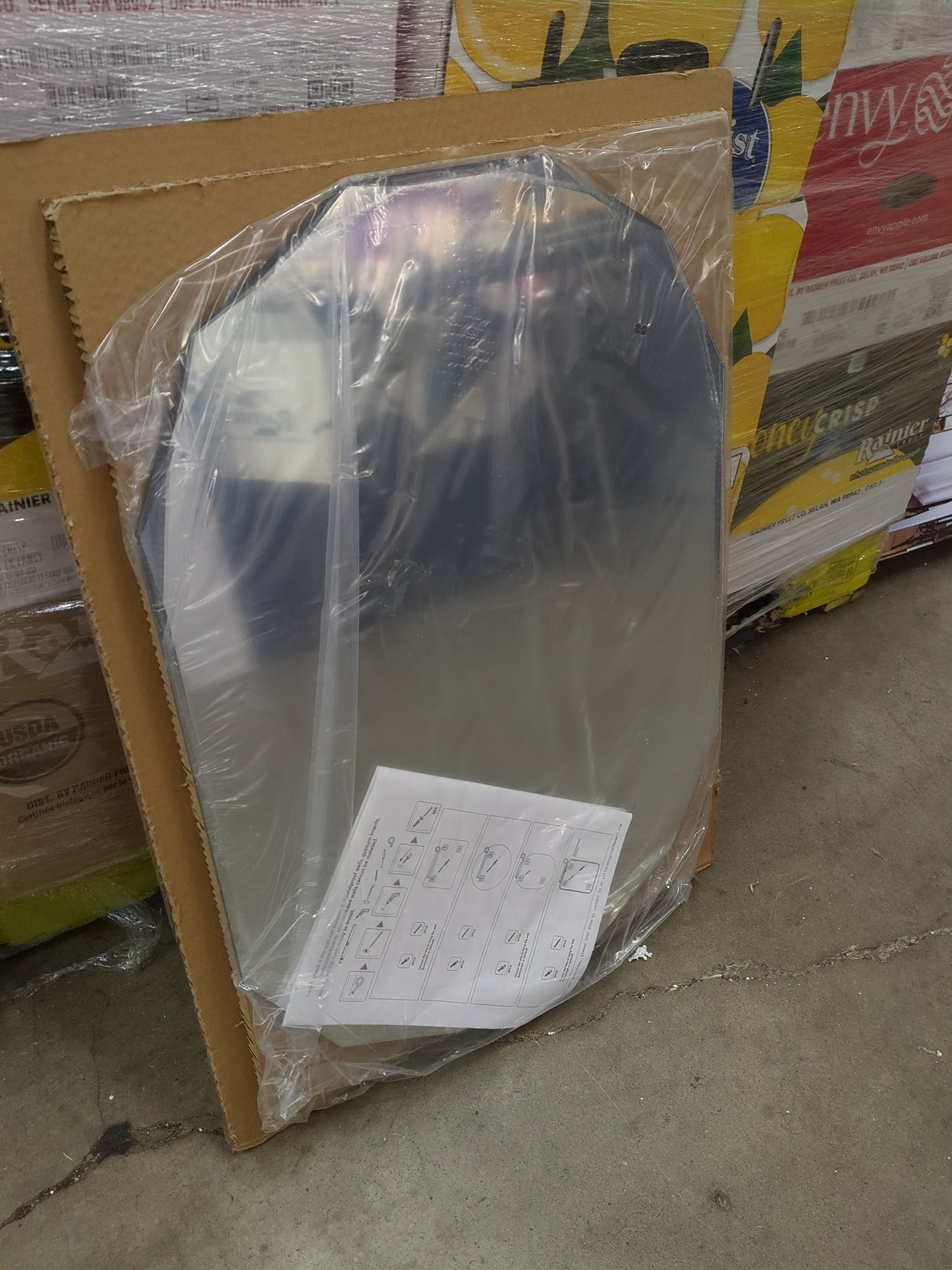 SNUGACE Single Beveled Edge Frameless Wall Mount Bathroom Vanity Mirror, 24â€ X 36â€|Silver| - Retail $85