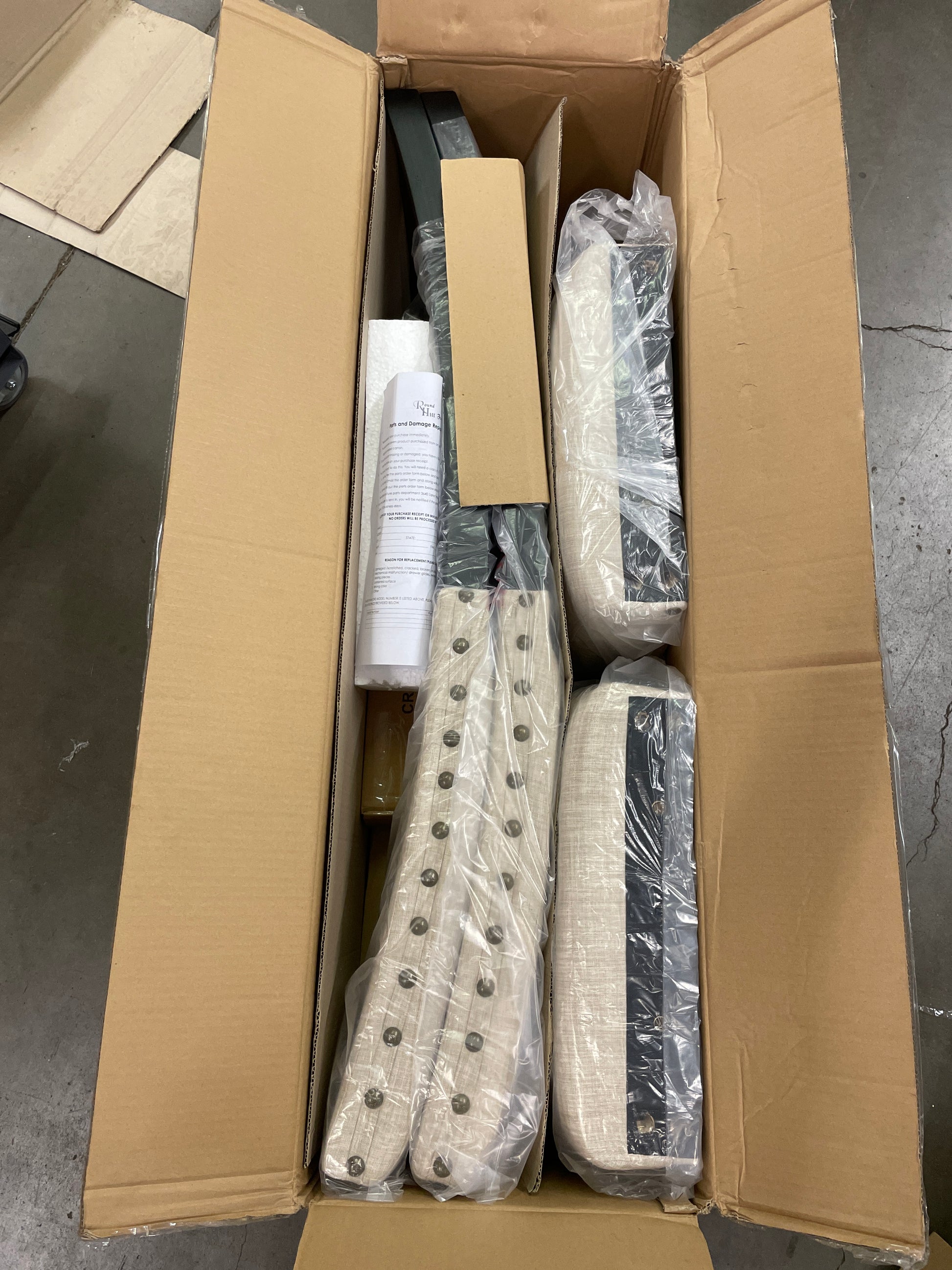 NEW - Roundhill Furniture Biony 3 Piece Set - 36" Round Espresso Bar Table with Nail Head Stools, Tan - Retail $294