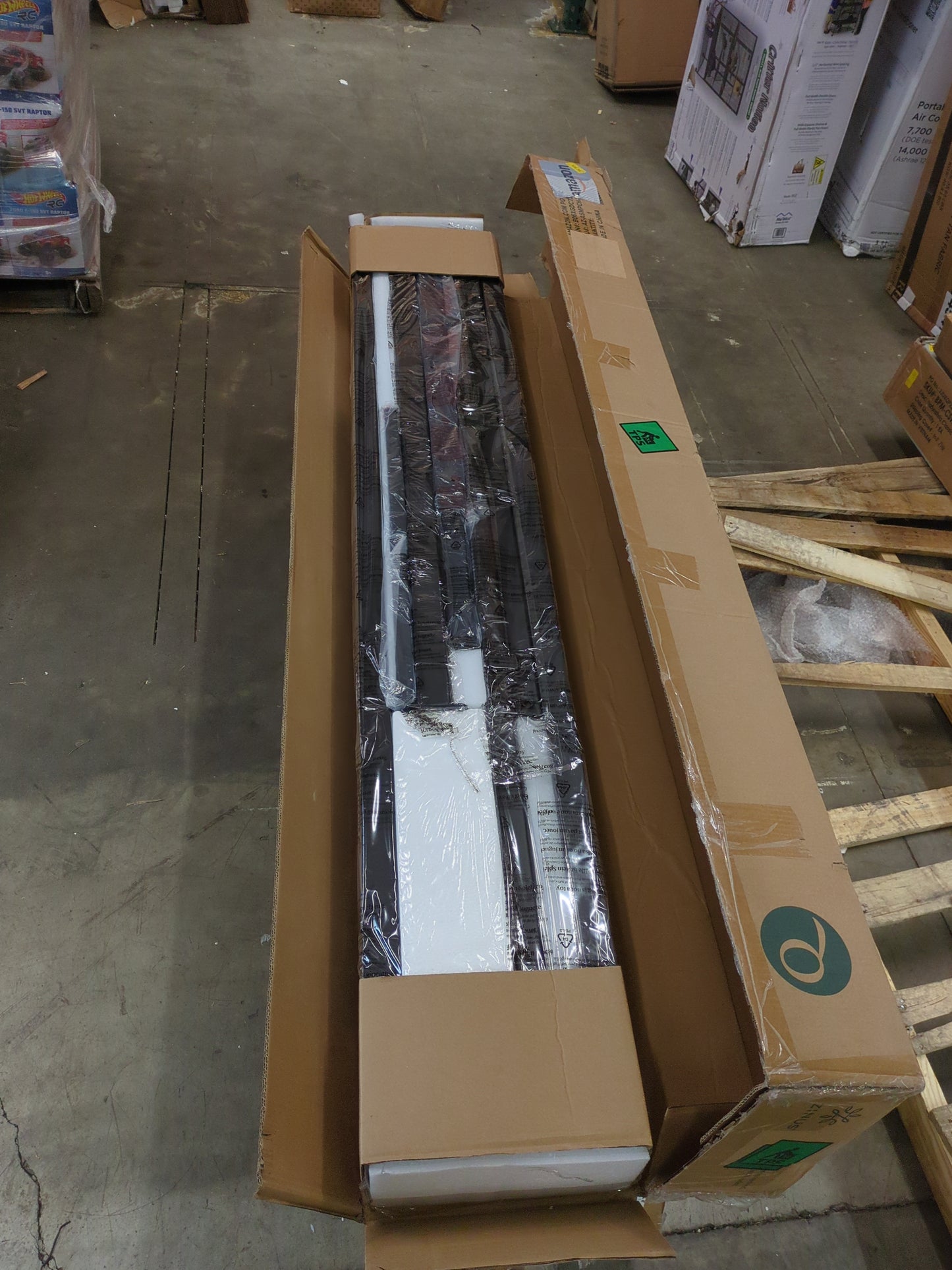 ZINUS Korey Metal Platform Bed Frame with Upholstered Headboard, Wood Slat Support, No Box Spring, Easy Assembly, Queen - Retail $185