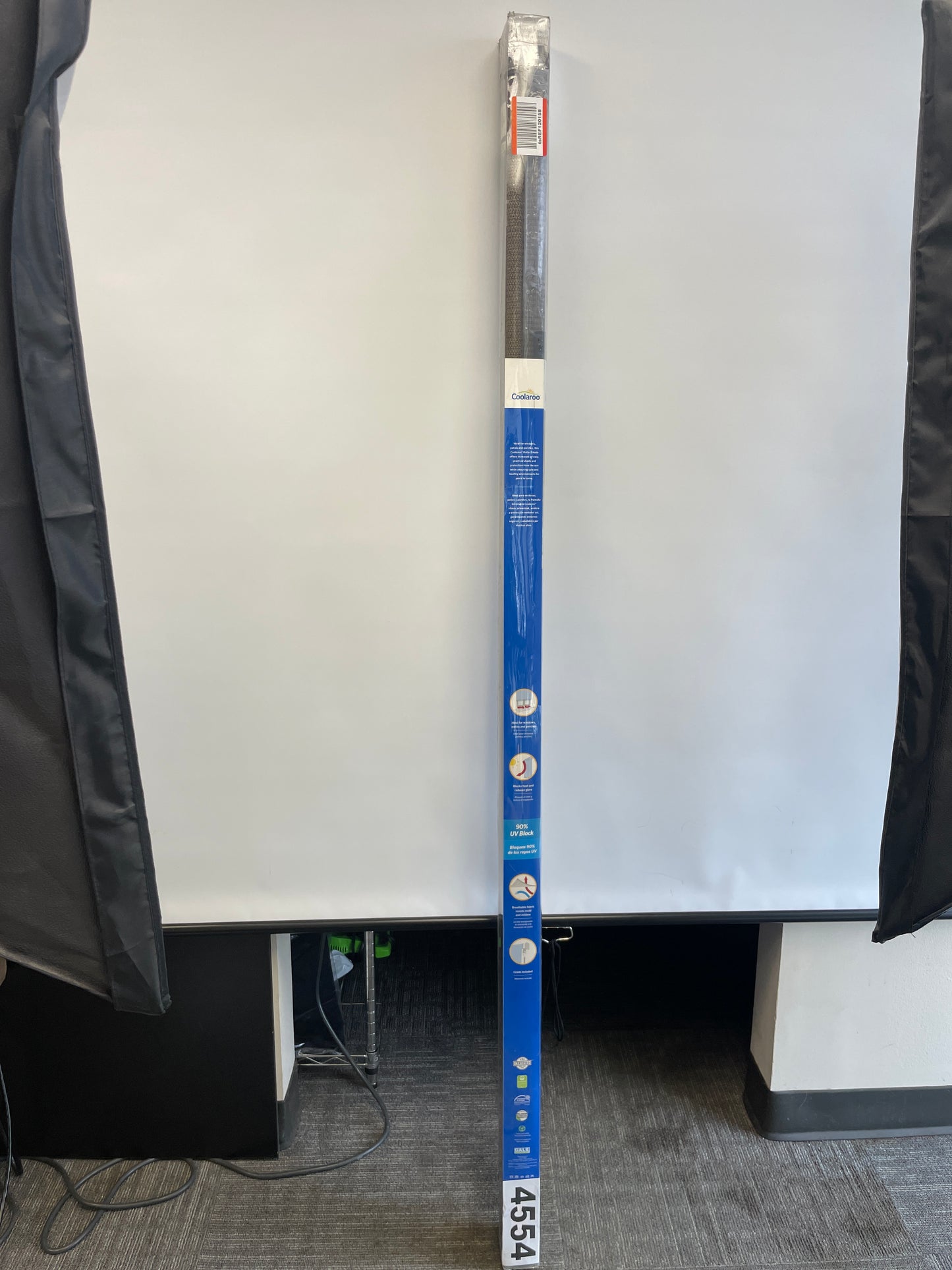 Coolaroo Exterior Roller Shade, Cordless Roller Shade with 90% UV Protection, No Valance, (6' W X 6' L), Mocha - Retail $40