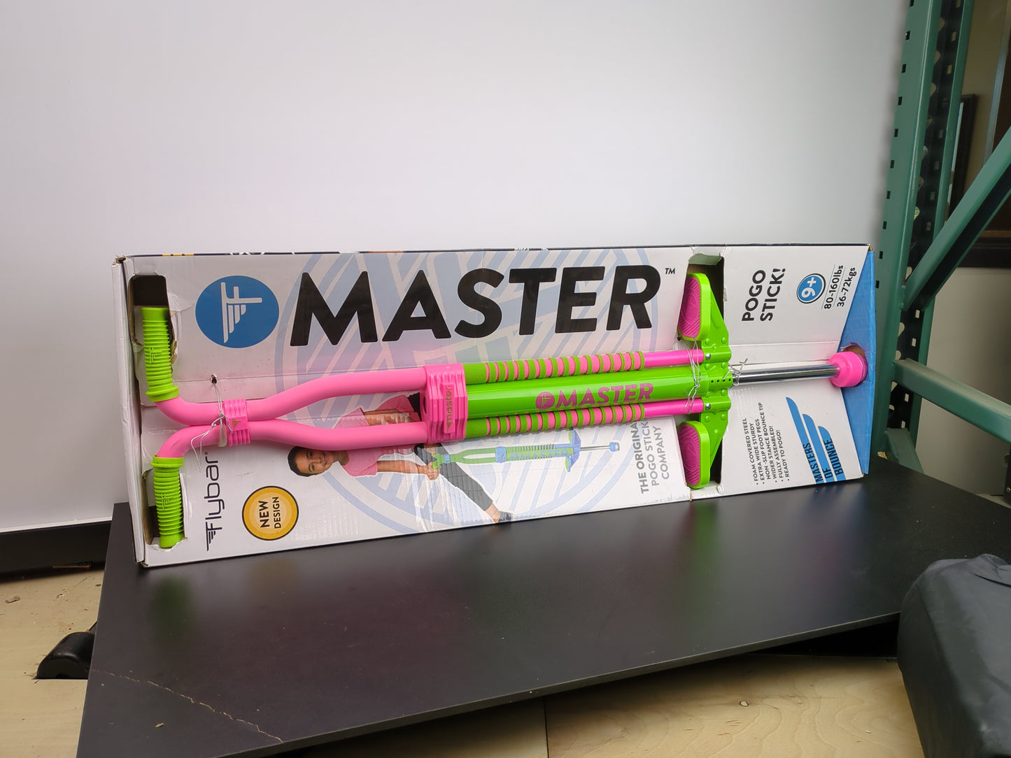 Flybar Master Pogo Stick for Kids, Ages 9+, 80 to 160 Pounds, Easy Grip Handles, Anti-Slip Pegs, Outdoor Toys for Boys, Jumper Toys for Girls, Outside Toys for Kids, Tweens and Teens - Retail $49