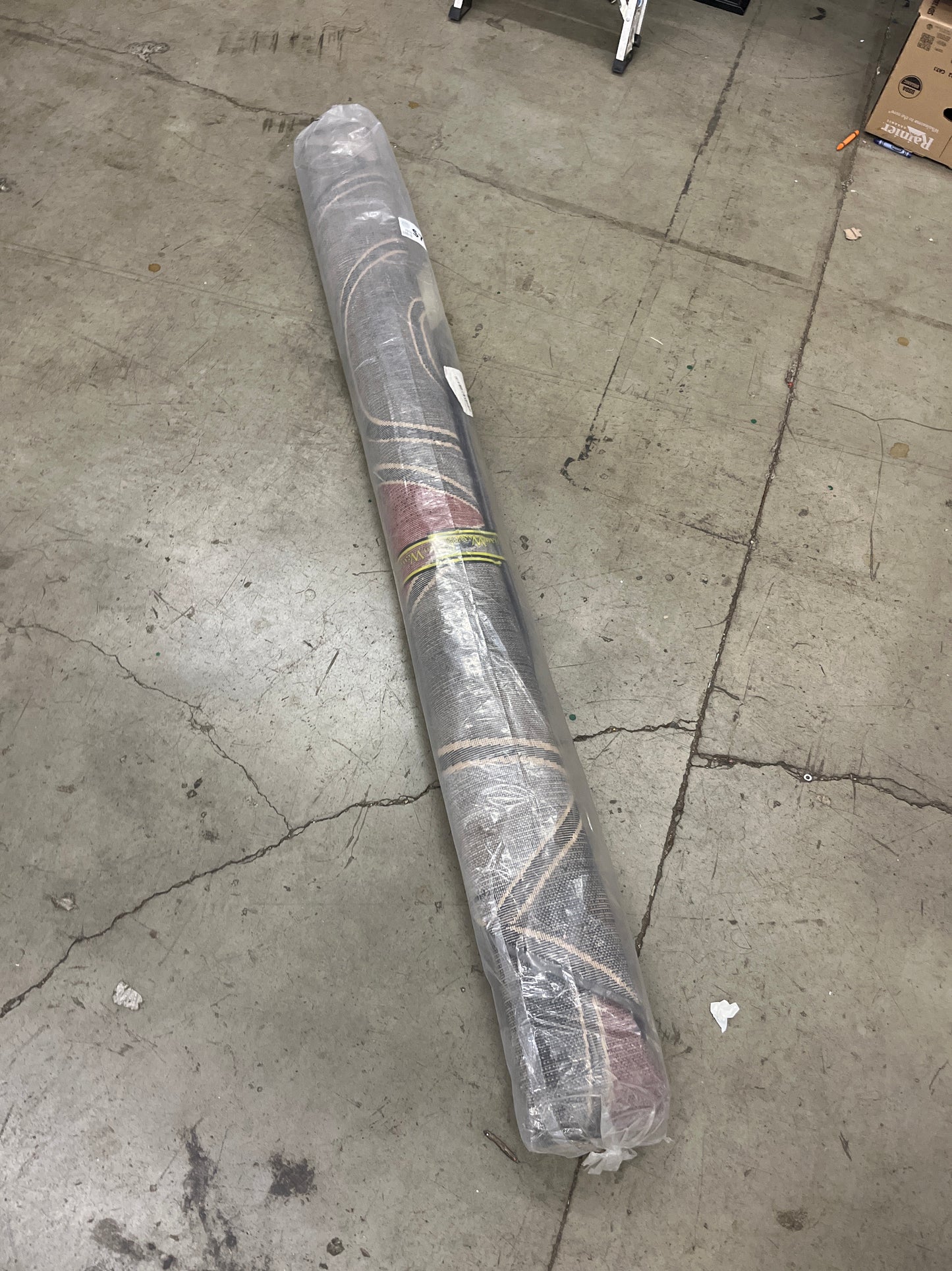 Flash Furniture 7' x 7'  Jubilee Collection Abstract Area Rug - Colorfast Red Olefin Rug - 7' x 7' Round Area Rug - Jute Backing - Living Room, Bedroom, & Family Room