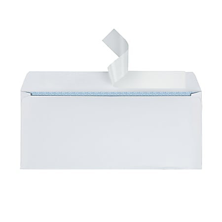 Office Depot® Brand #10 Security Envelopes, 4-1/8" x 9-1/2", Clean Seal, White, Box Of 250