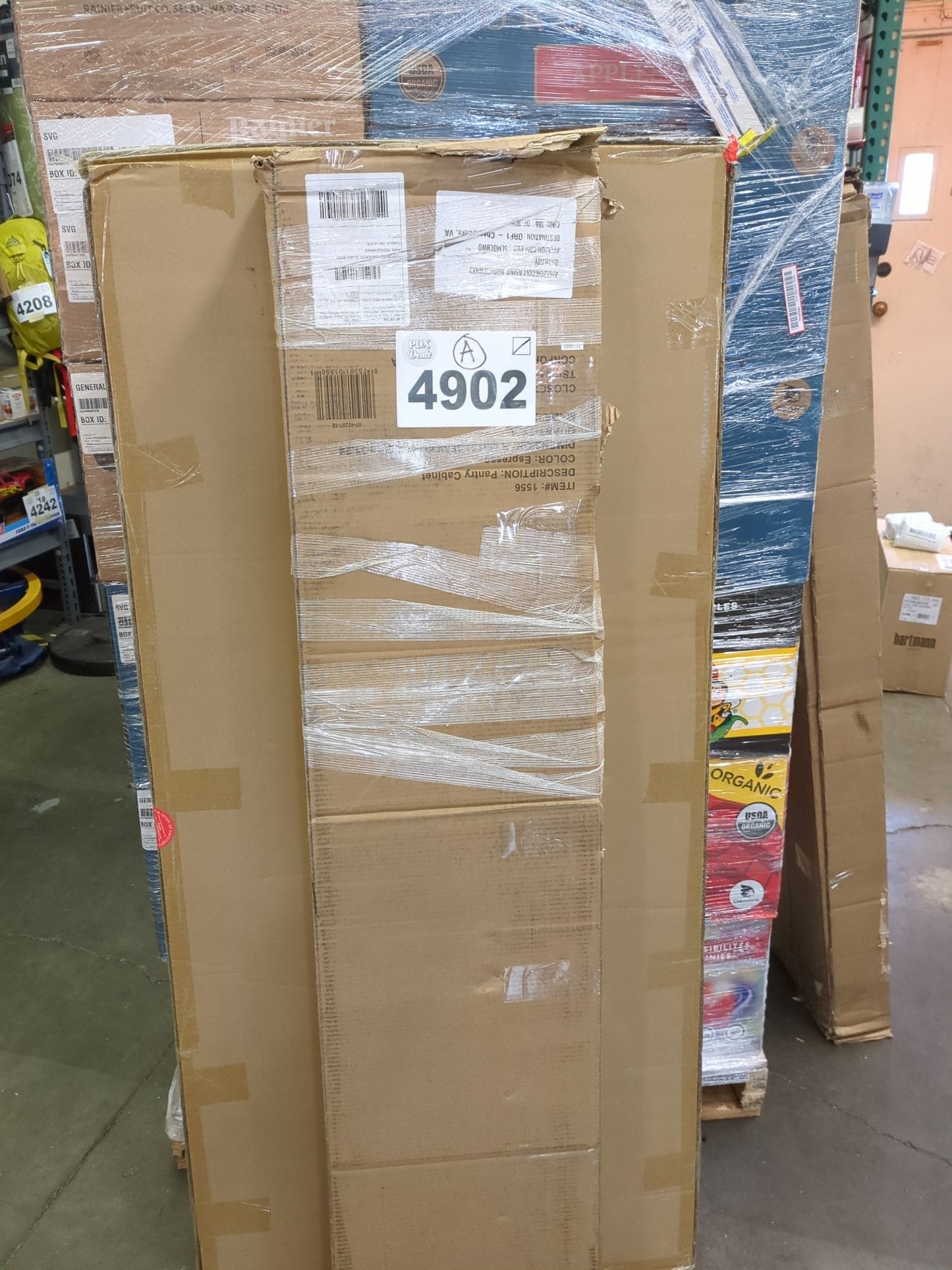 NEW w/ dmg - ClosetMaid Pantry Cabinet Cupboard with 2 Doors, Adjustable Shelves Standing, Storage for Kitchen, Laundry, or Utility Room, Espresso - Retail $165