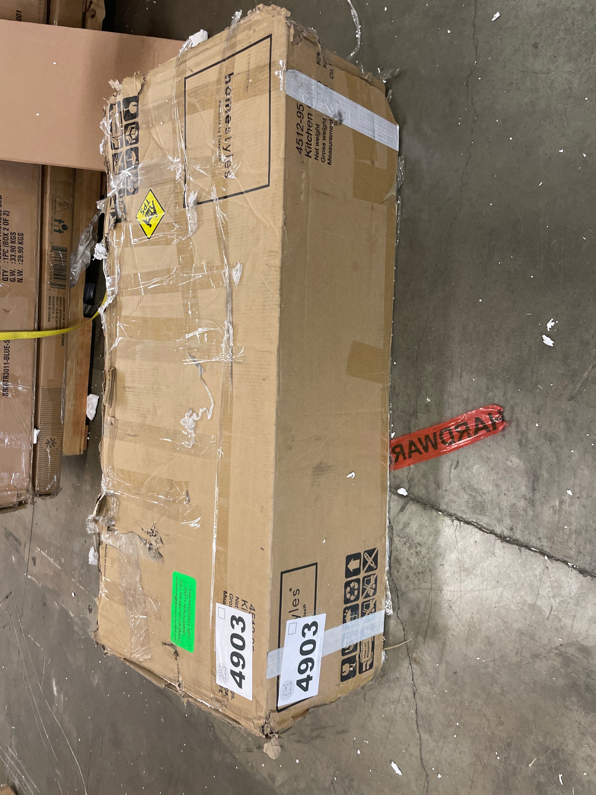 Homestyles Kitchen Cart with Stainless Steel Metal Top Rolling Mobile Kitchen Island with Storage and Towel Rack 54 Inch Width Off White - Retail $246