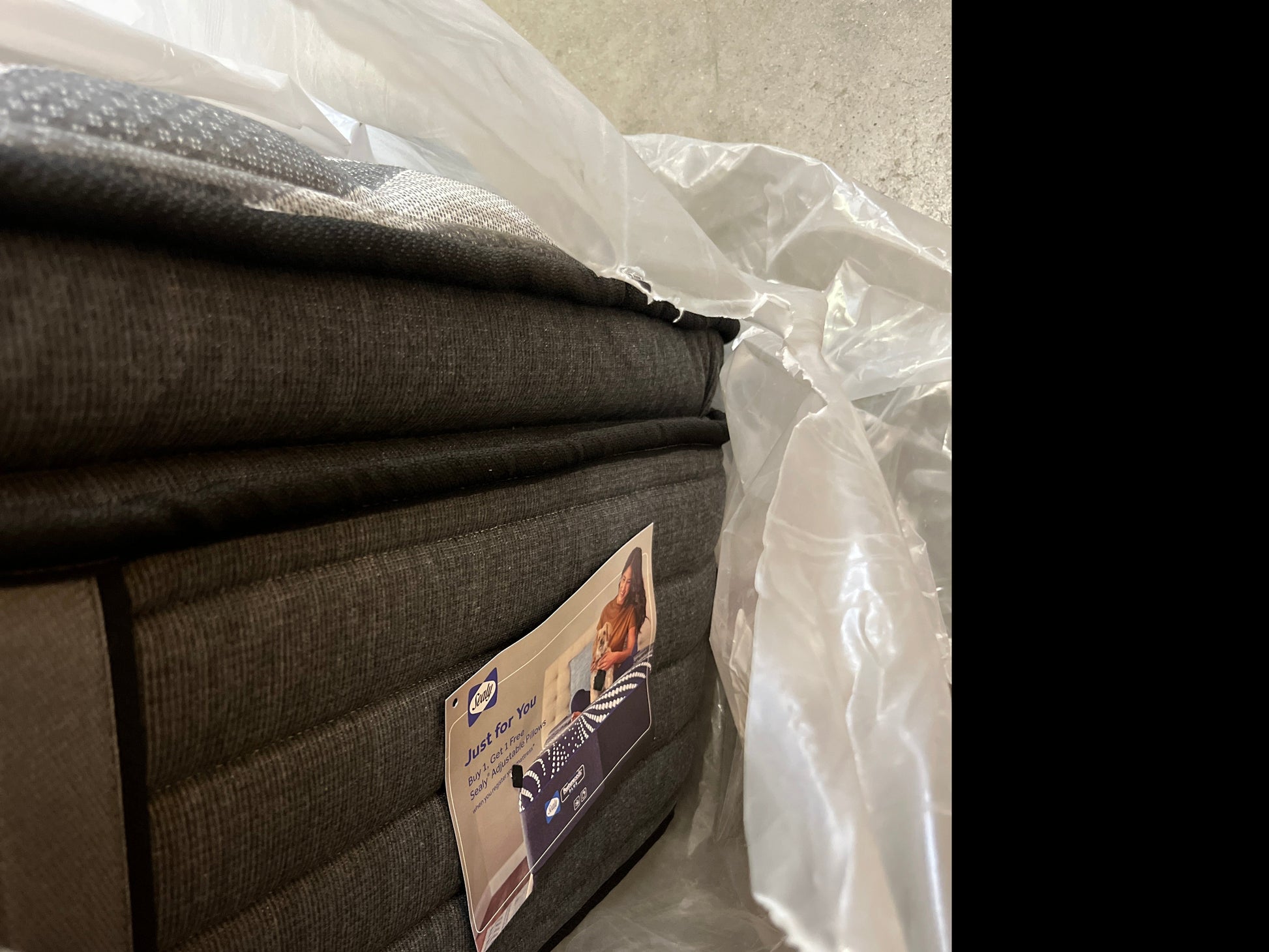 Sealy Posturepedic Plus 14" Euro Pillow Top Mattress with Cooling Air Gel Foam, Medium-Firm Memory Foam Mattress with Targeted Body Support, Full - Retail $1038