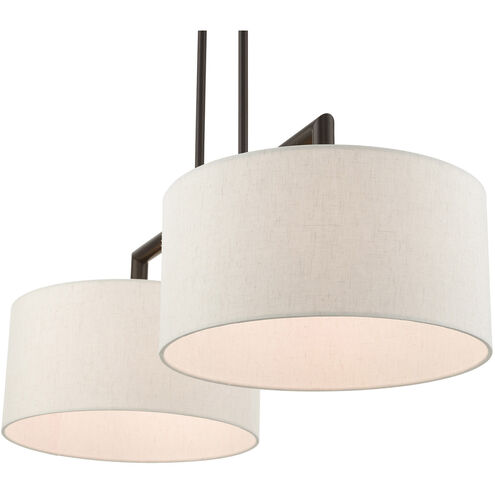 Livex Meridian 2 Light 35 inch English Bronze Linear Chandelier Ceiling Light