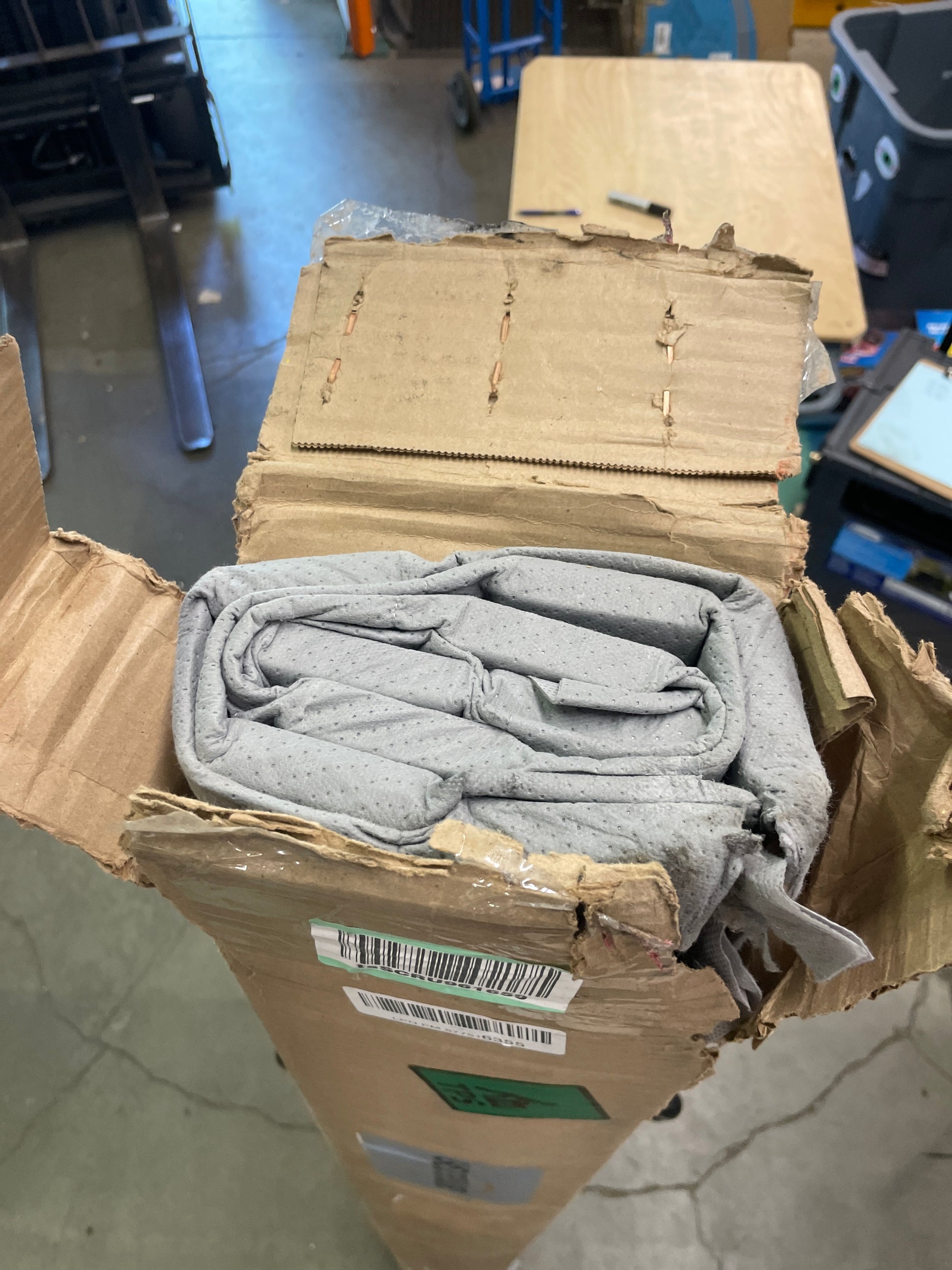 Mayton, 0.75-Inch Vertical Mattress Support Wooden Bunkie Board/Bed Slats with Cover, Queen, Grey - Retail $84