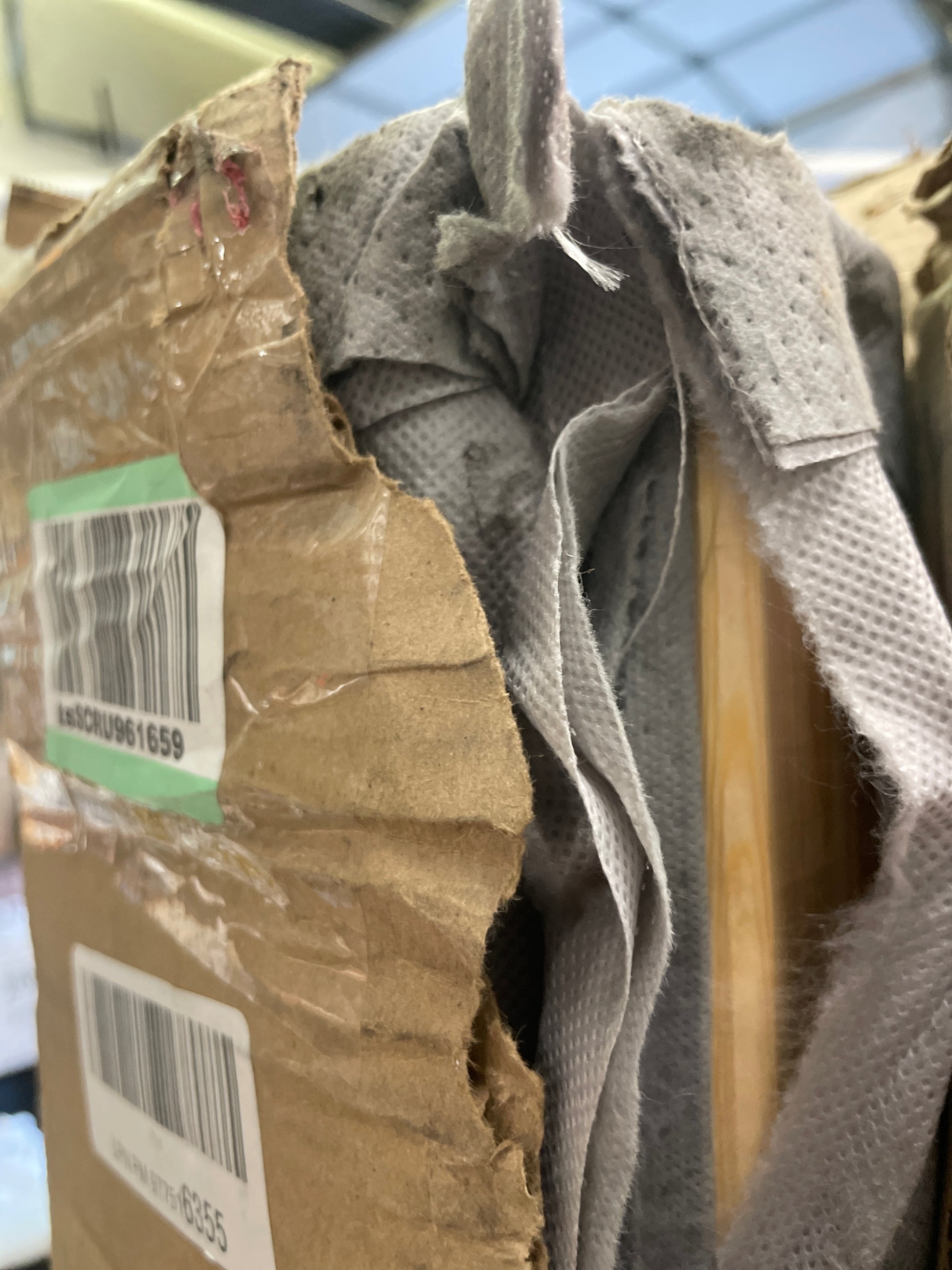 Mayton, 0.75-Inch Vertical Mattress Support Wooden Bunkie Board/Bed Slats with Cover, Queen, Grey - Retail $84