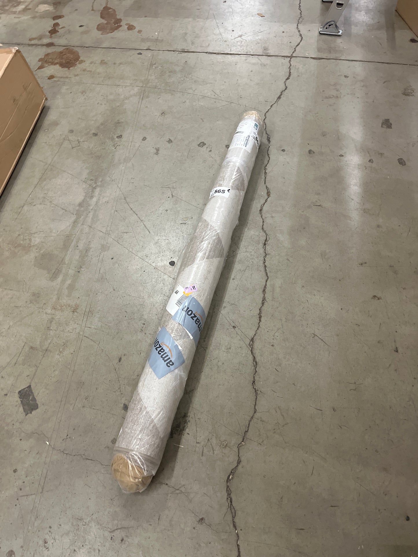 NEW - nuLOOM Fringed Performance Indoor Area Rug, Power Loomed, Easy Clean, Durable, Non-Shed, 5' x 8', Meline Beige - Retail $130