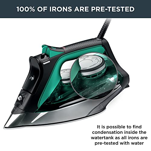 Rowenta Pro Master Stainless Steel Soleplate Steam Iron for Clothes, Anti-Drip Protection, 210 g/min, 400 Microsteam Holes, 1775 Watts Iron Steamer for Clothes, Powerful Steam DW8360