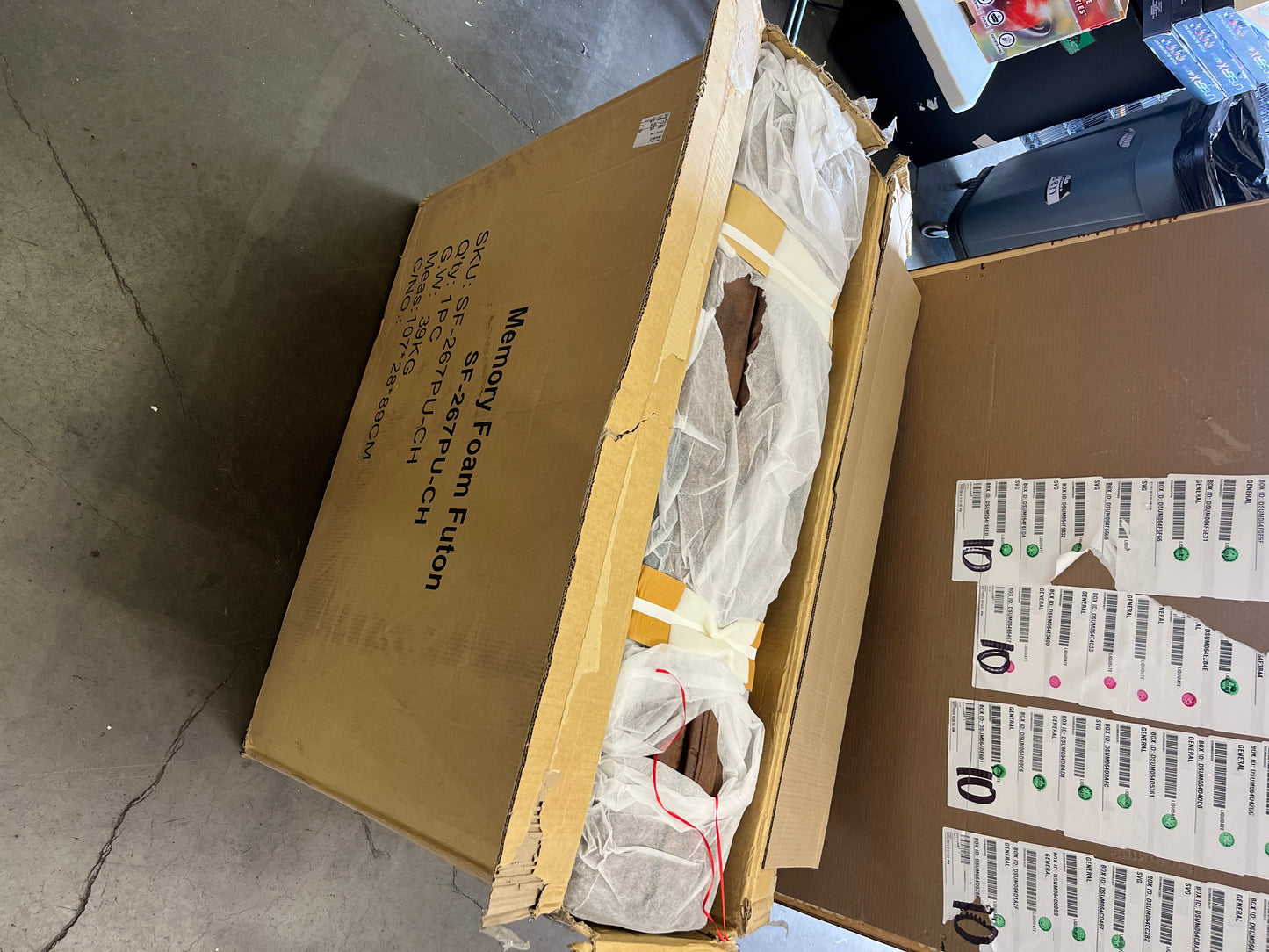 Hcore Convertible Futon Sofa Bed,Sleeper Futon Bed Couch,Memory Foam Futon Sofa,Loveseat Sofa Bed,Small Splitback Polyester Modern Sofa for Living Room,Office,Apartment,Medium Brown - Retail $239