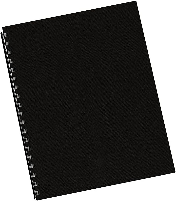 Fellowes Linen-Textured Binding Cover, Letter, Black, Pack of 200