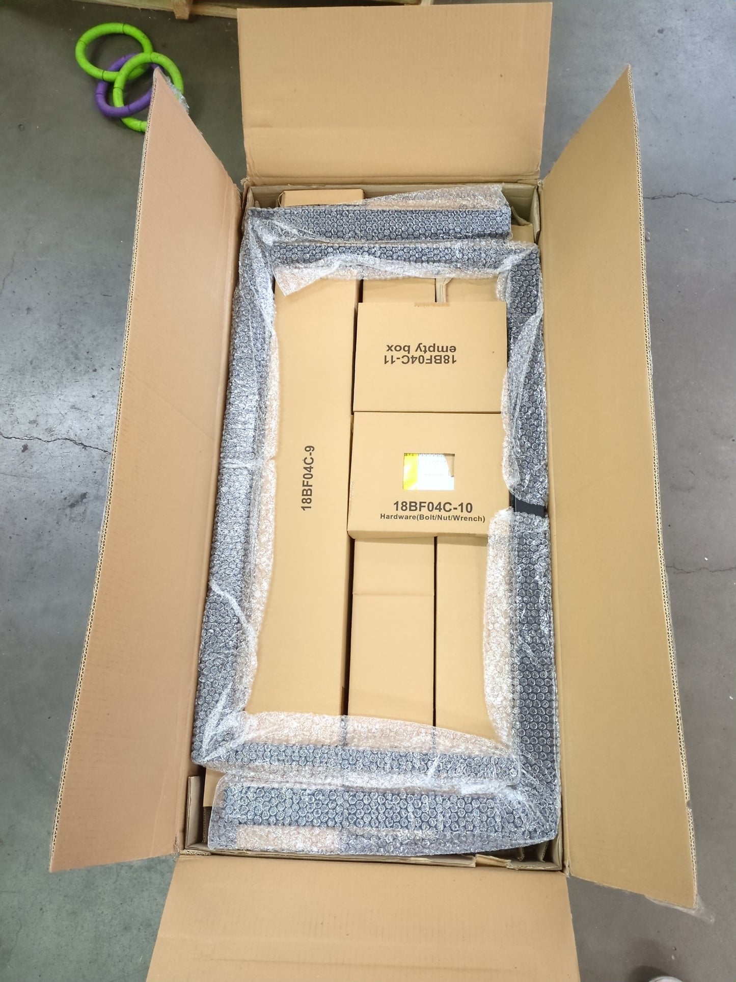 Olee Sleep 18 Inch Heavy Duty Steel Slat Anti-Slip Support, Easy Assembly Platform Bed Frame, Noise Free Steel Mattress Foundation, Maximum Storage, No Box Spring Needed, Black, Cal King Size - Retail $67