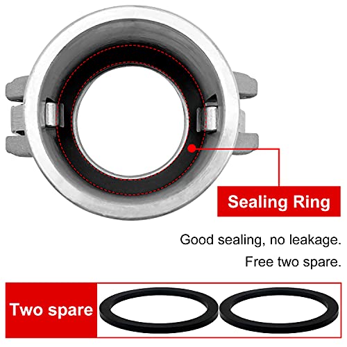SAFBY 2 PCS Type B Aluminum Global Type B Cam and Groove Hose Fitting,3" Plug x 3"NPT Male with 2 PCS 3" Camlock Gasket Fitting (3“)