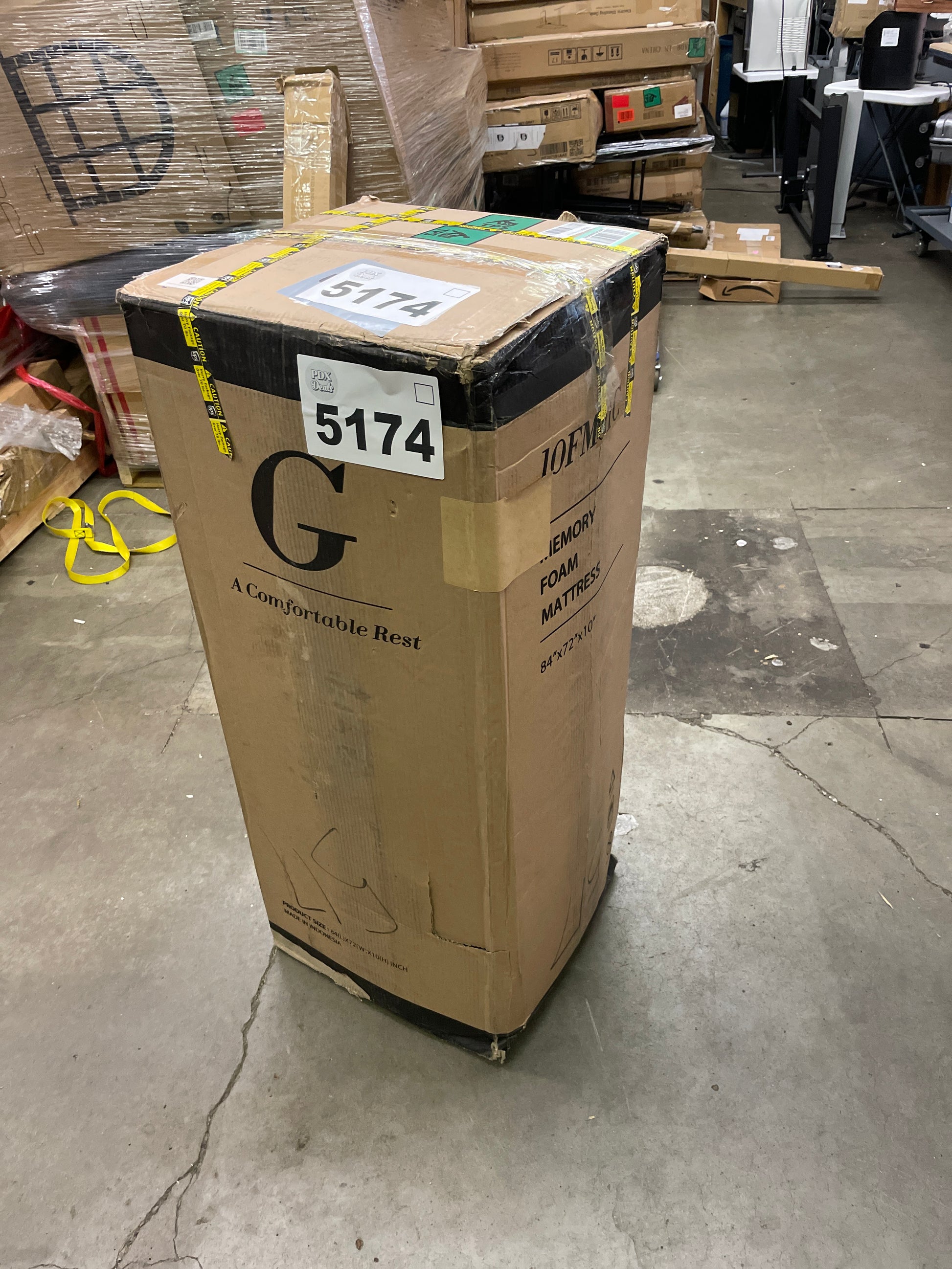 Olee Sleep Cal King Mattress, 10 Inch Gel Memory Foam Mattress, Gel Infused for Comfort and Pressure Relief, CertiPUR-US Certified, Bed-in-a-Box, Medium Firm, Blue, Cal King Size - Retail $347