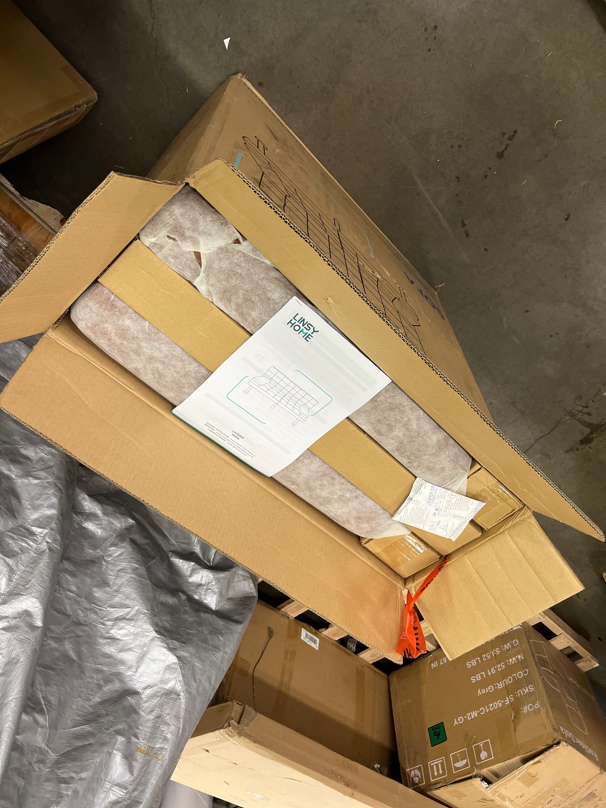 LINSY HOME Futon Sofa Bed, Faux Leather Sleeper Sofa with Mattress and Frame, Convertible Futon Couch for Living Room, Black - Retail $329