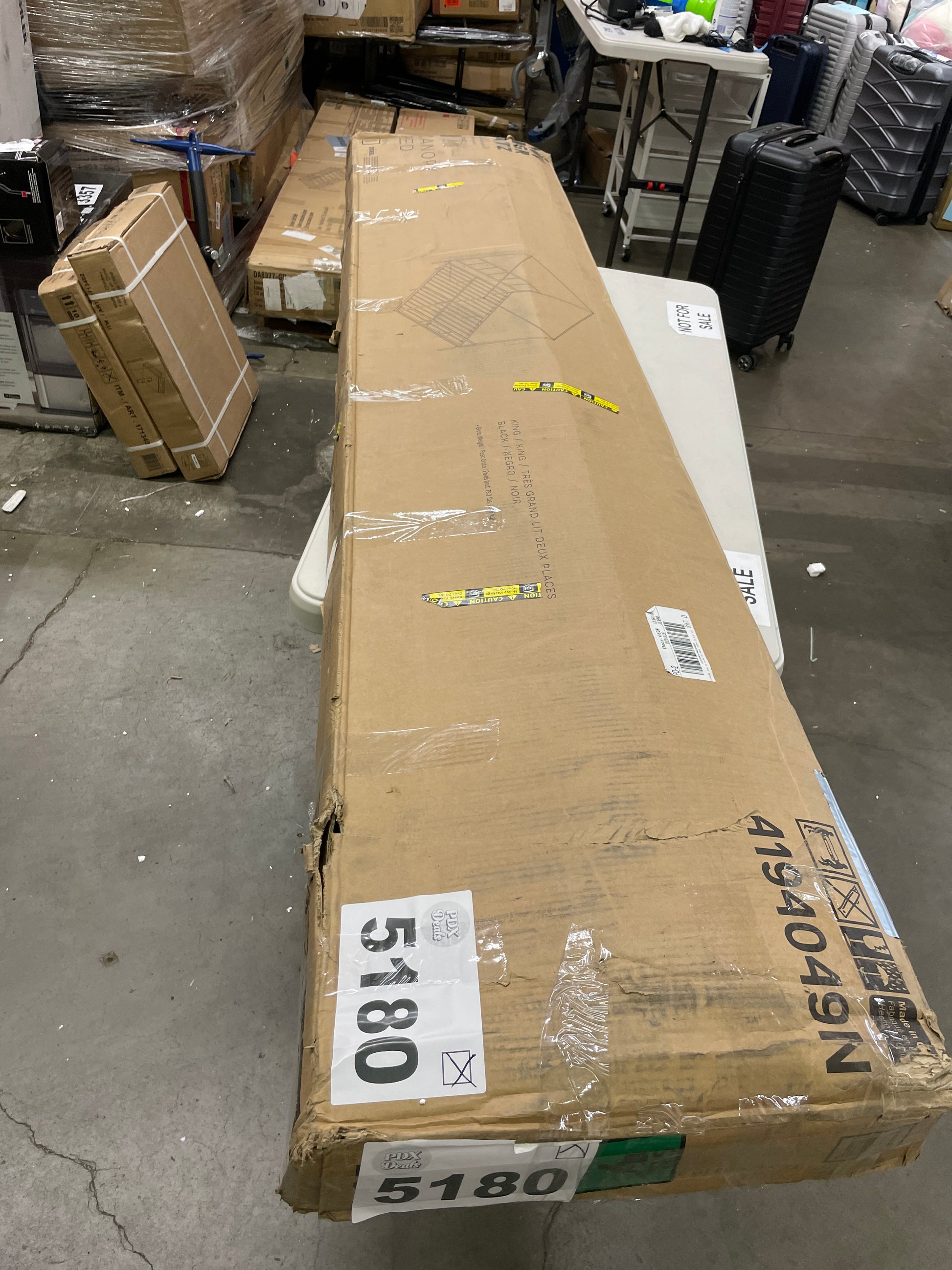 Novogratz King Marion Canopy Bed Frame, Black, King - Retail $183