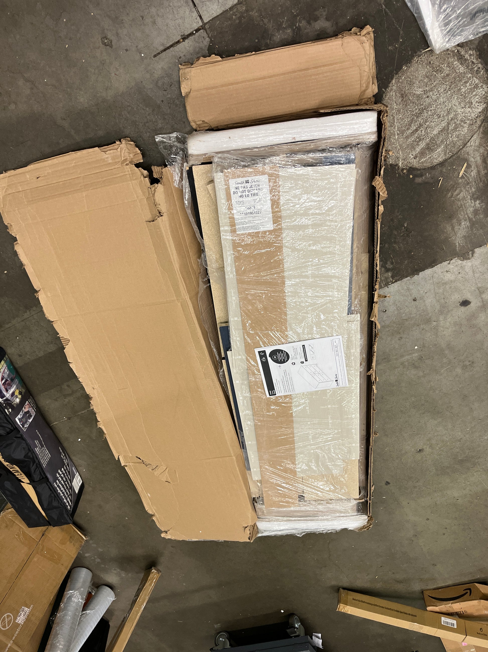 South Shore Vito Collection 6-Drawer Double Dresser, Black with Matte Nickel Handles, Pure Black - Retail $259