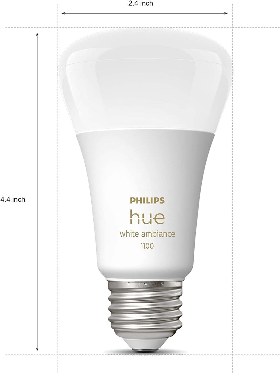 Philips Hue Smart 75W A19 LED Bulb - White Ambiance Warm-to-Cool White Light - 1 Pack - 1100LM - E26 - Indoor - Control with Hue App - Works with Alexa, Google Assistant and Apple Homekit