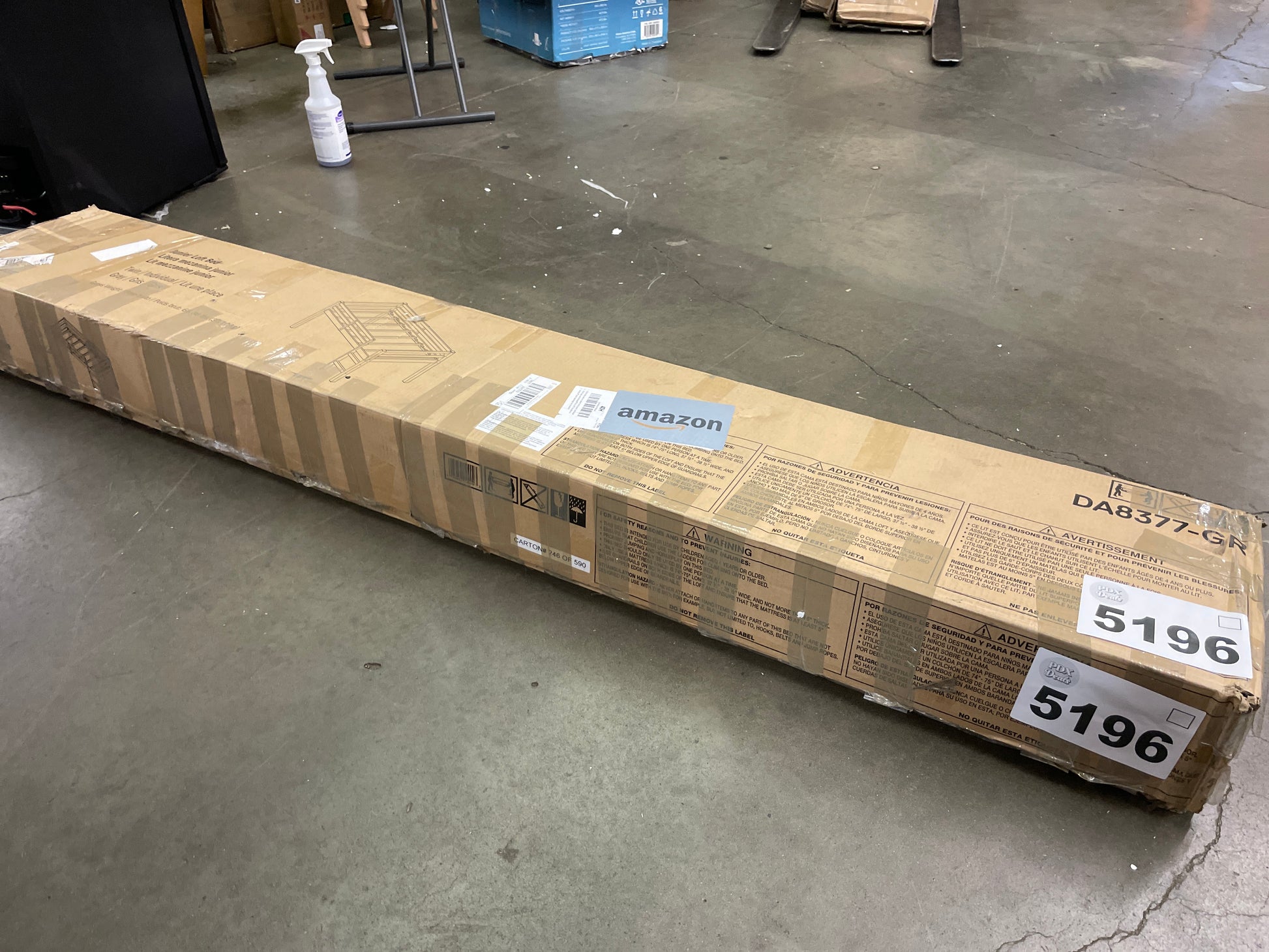 DHP Milton Junior Twin Loft Bed, Grey - Retail $173