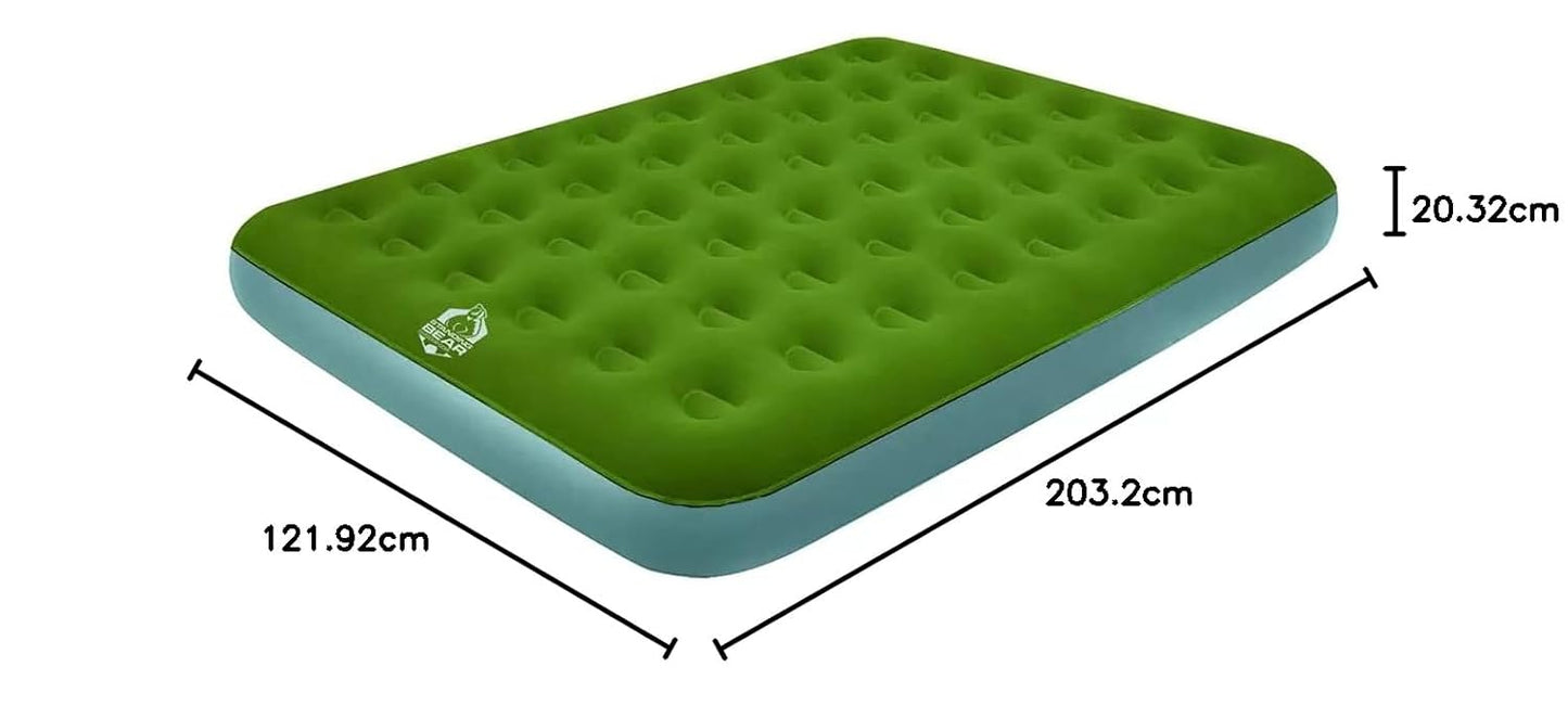 HIGH SIERRA, Indoor / Outdor Camping Air Mattress with Electric Pump + Car Adapter, 2 Person Inflatable Camp / Bedroom Pad, 80 X 60 X 9 Inches Outdoor / Indoor Airbed