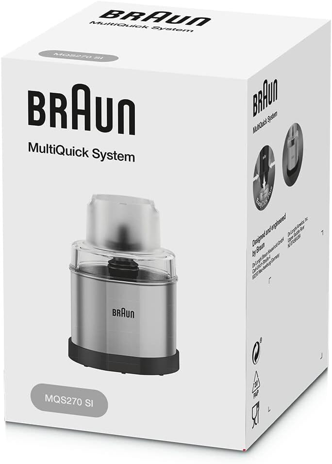 Braun MQS270SI Multiquick Coffee and Spice Grinder Hand Blender Attachment, 1.5-Cup