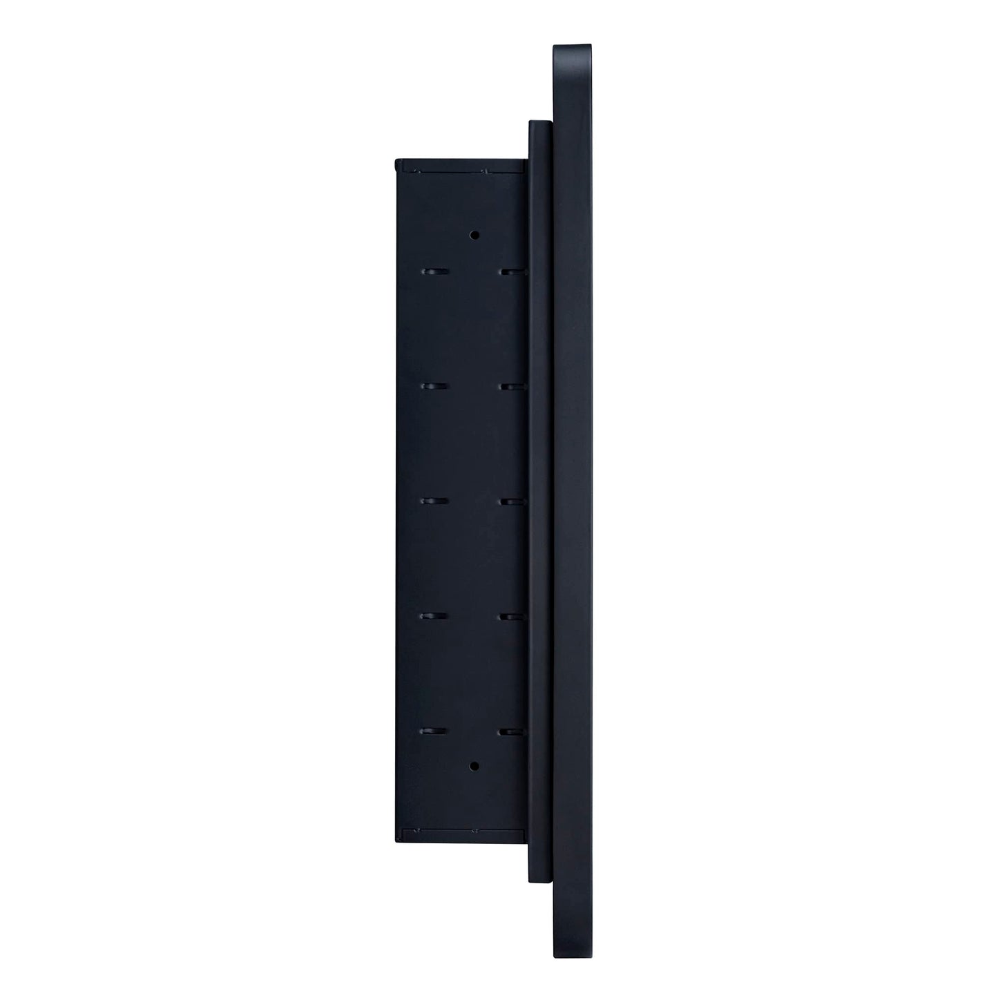 NEW - w/ Only One Shelf - Matt Black Rectangle Recessed Bathroom Medicine Cabinet with Mirror Stainless Steel Metal Framed Rounded Rectangular Bathroom Cabinet with Mirror 20x30''