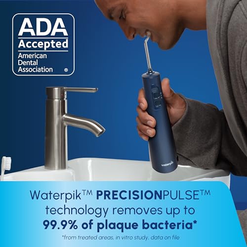 Waterpik Cordless Pulse 3100 Portable Water Flosser, Rechargeable, Blue